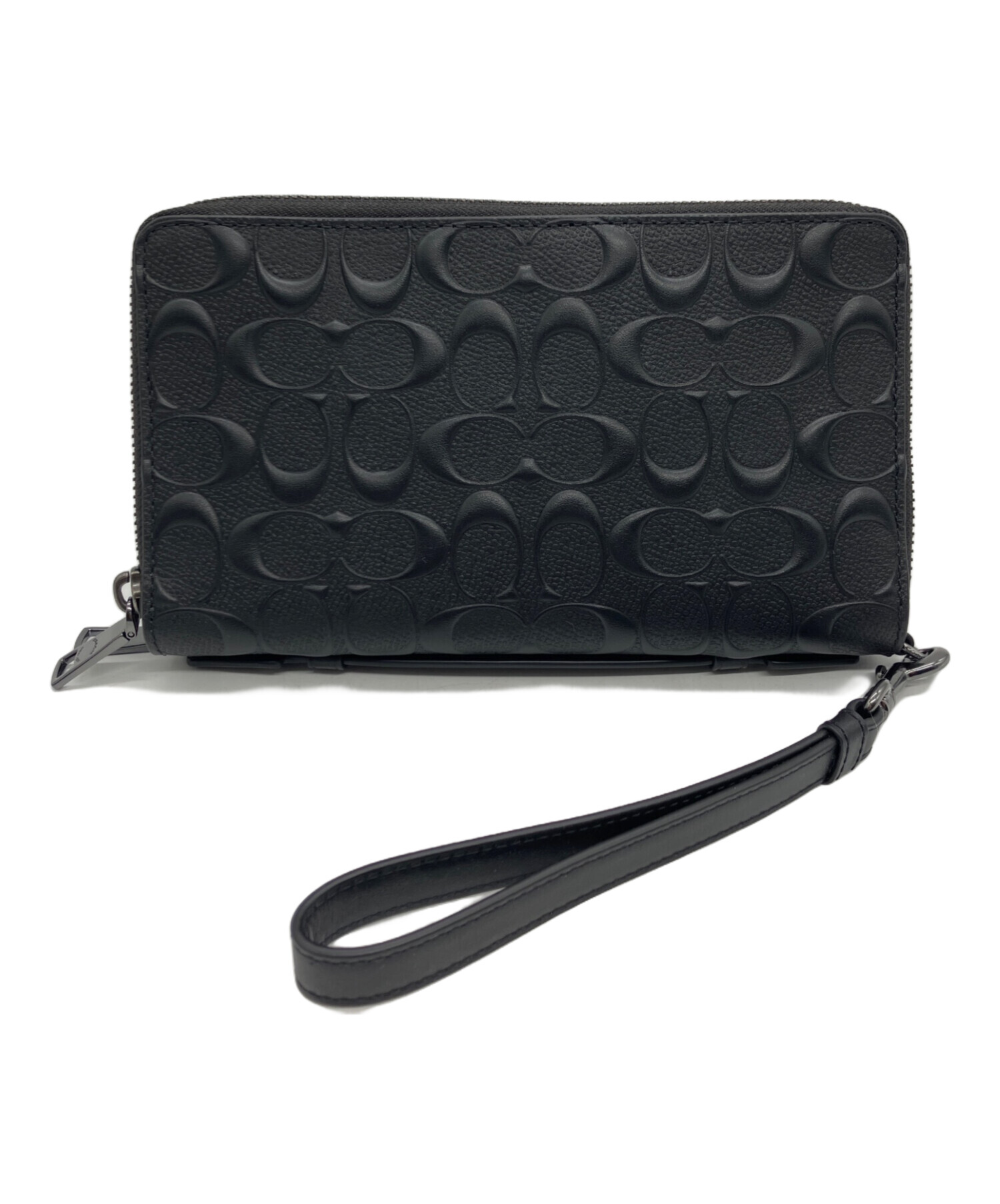 中古・古着通販】COACH (コーチ) ラウンドファスナー財布 ブラック 