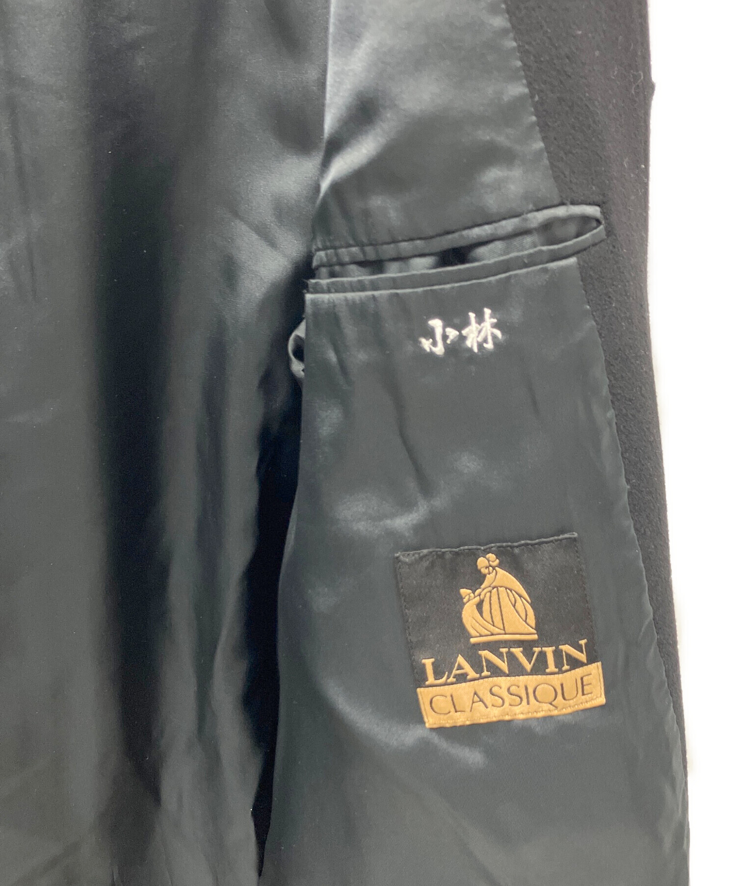 中古・古着通販】LANVIN (ランバン) カシミヤコート ブラック サイズ