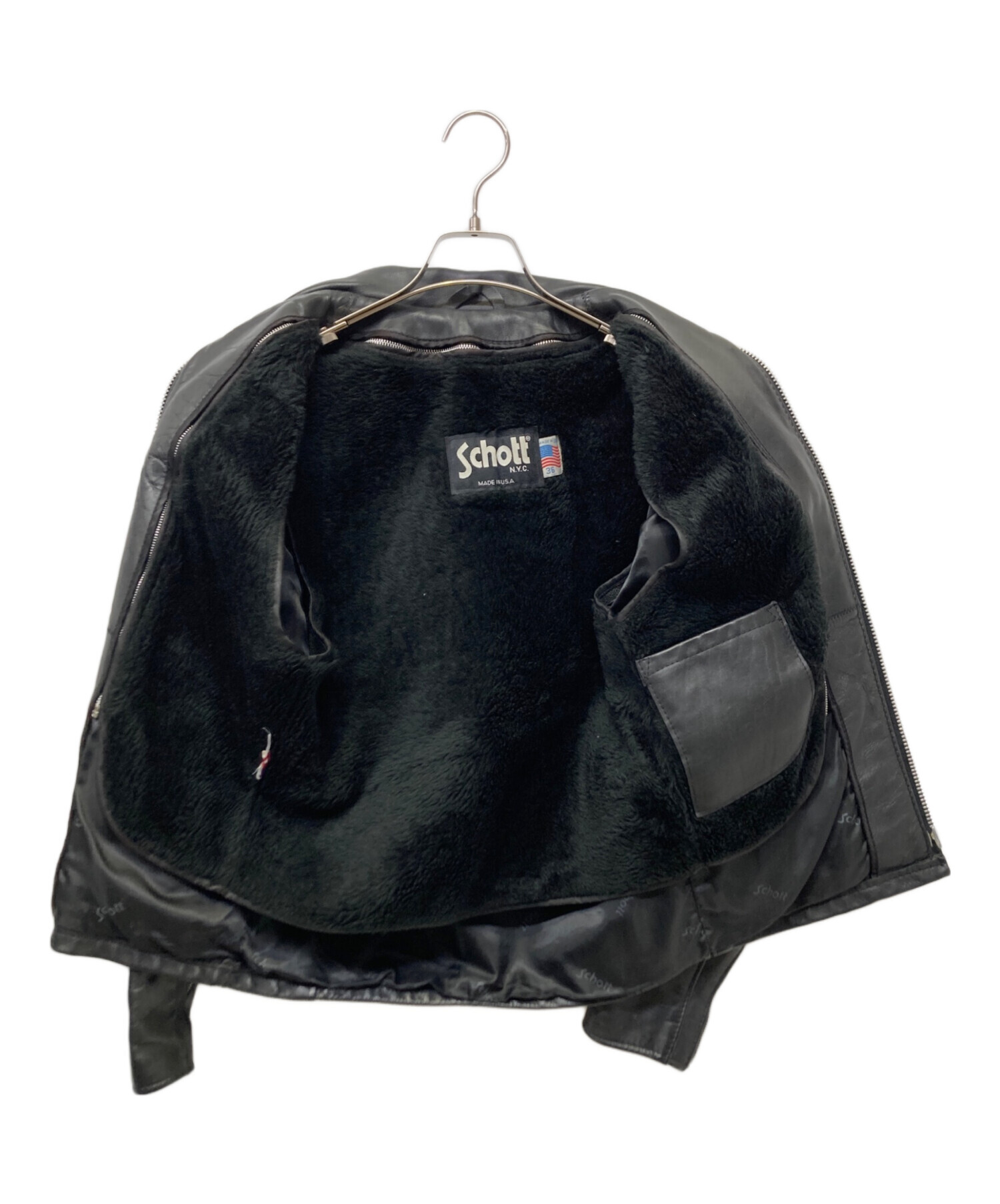 中古・古着通販】Schott (ショット) ライナー付きレザージャケット