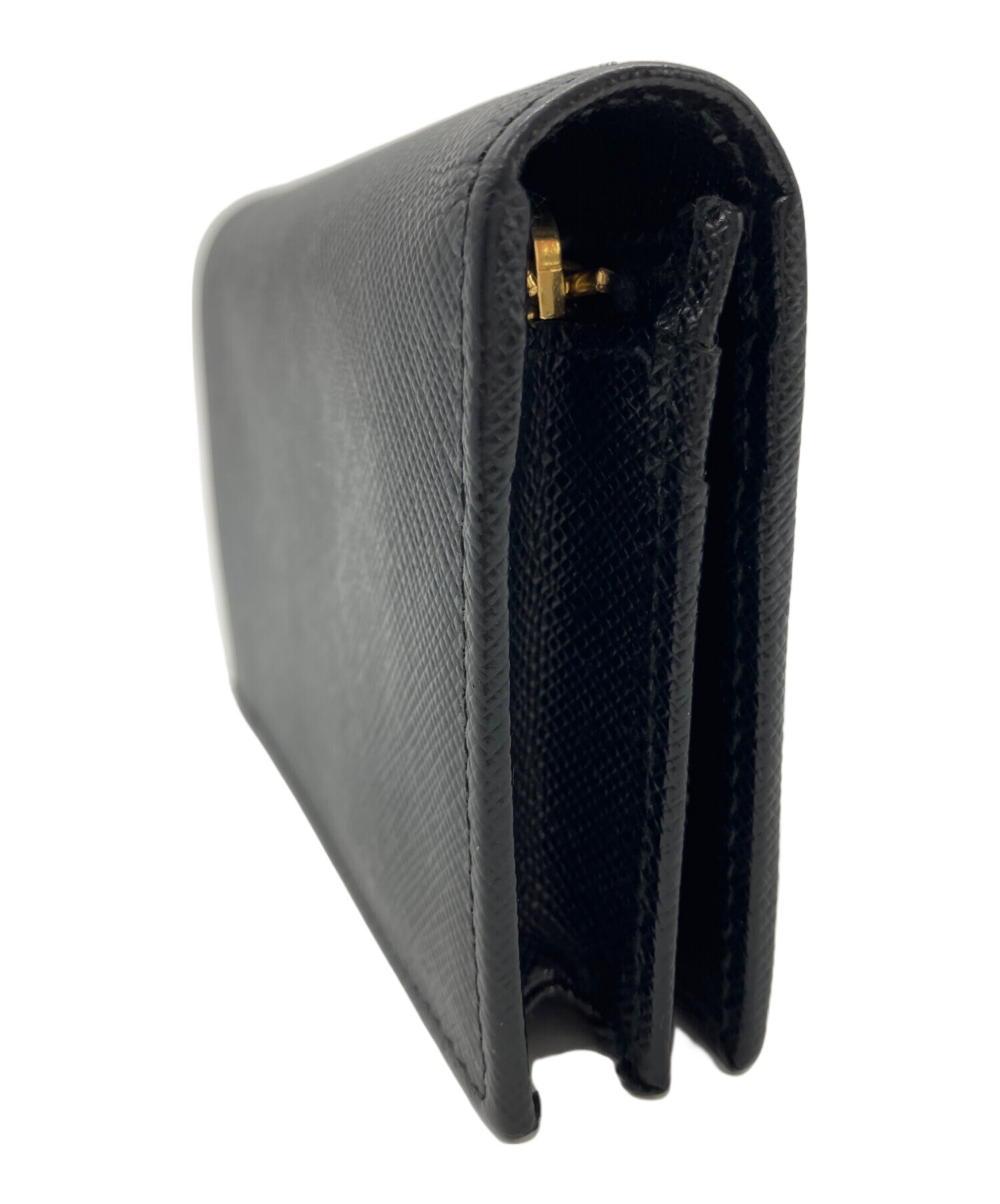 中古・古着通販】PRADA (プラダ) 2つ折り財布 ブラック｜ブランド