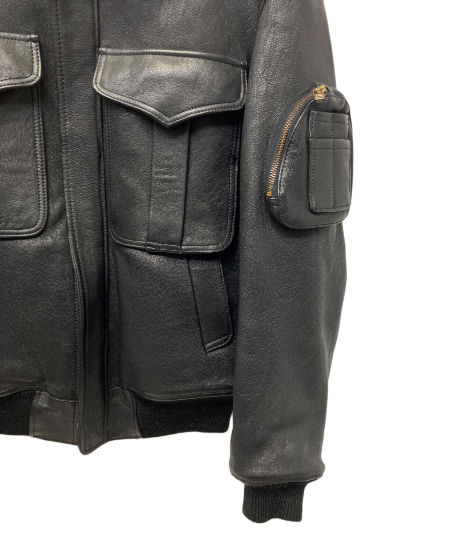 中古・古着通販】MEN'S BIGI (メンズビギ) レザージャケット ブラック