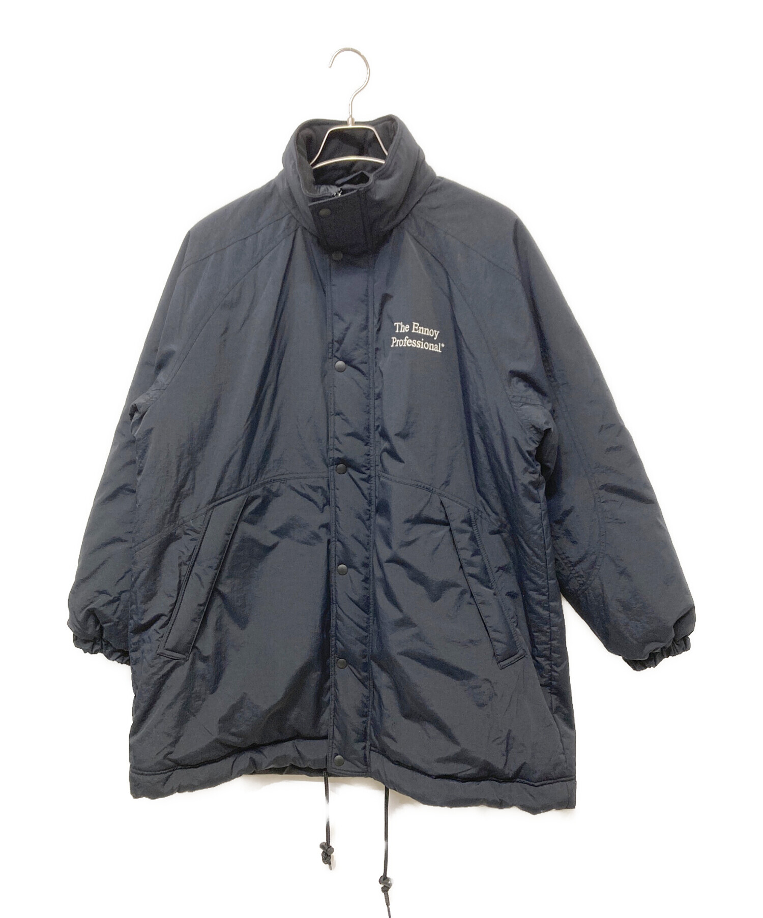 中古・古着通販】ENNOY (エンノイ) PADDED NYLON BENCH COAT ブラック