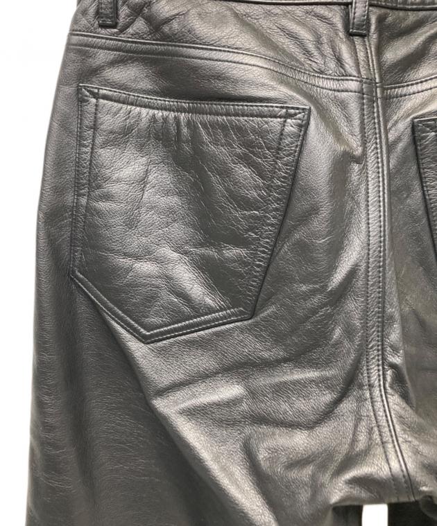 (希少) カルバンクライン ペッカリー レザーパンツ W31 革パン 中古・古着通販】Calvin Klein (カルバンクライン) レザーパンツ