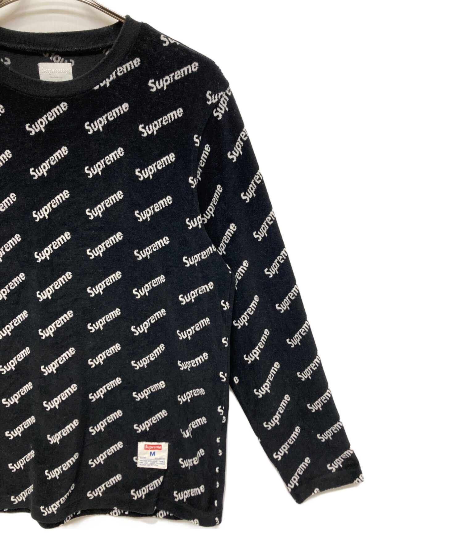 未使用 supreme シュプリーム コーデュロイ fw23s24 総柄 長袖 中古・古着通販】Supreme (シュプリーム) 長袖Tシャツ ブラック サイズ