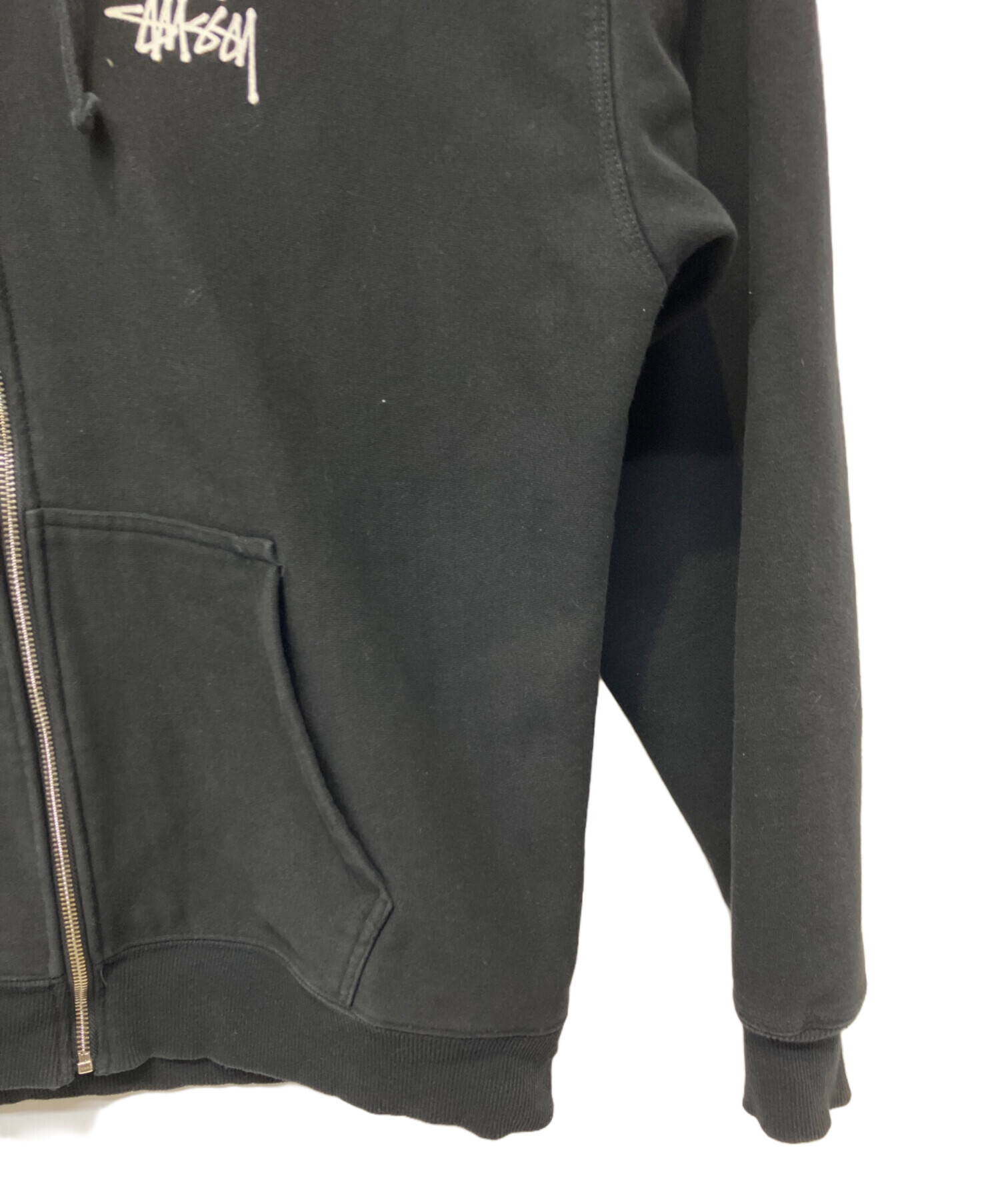 中古・古着通販】stussy (ステューシー) ジップパーカー ブラック