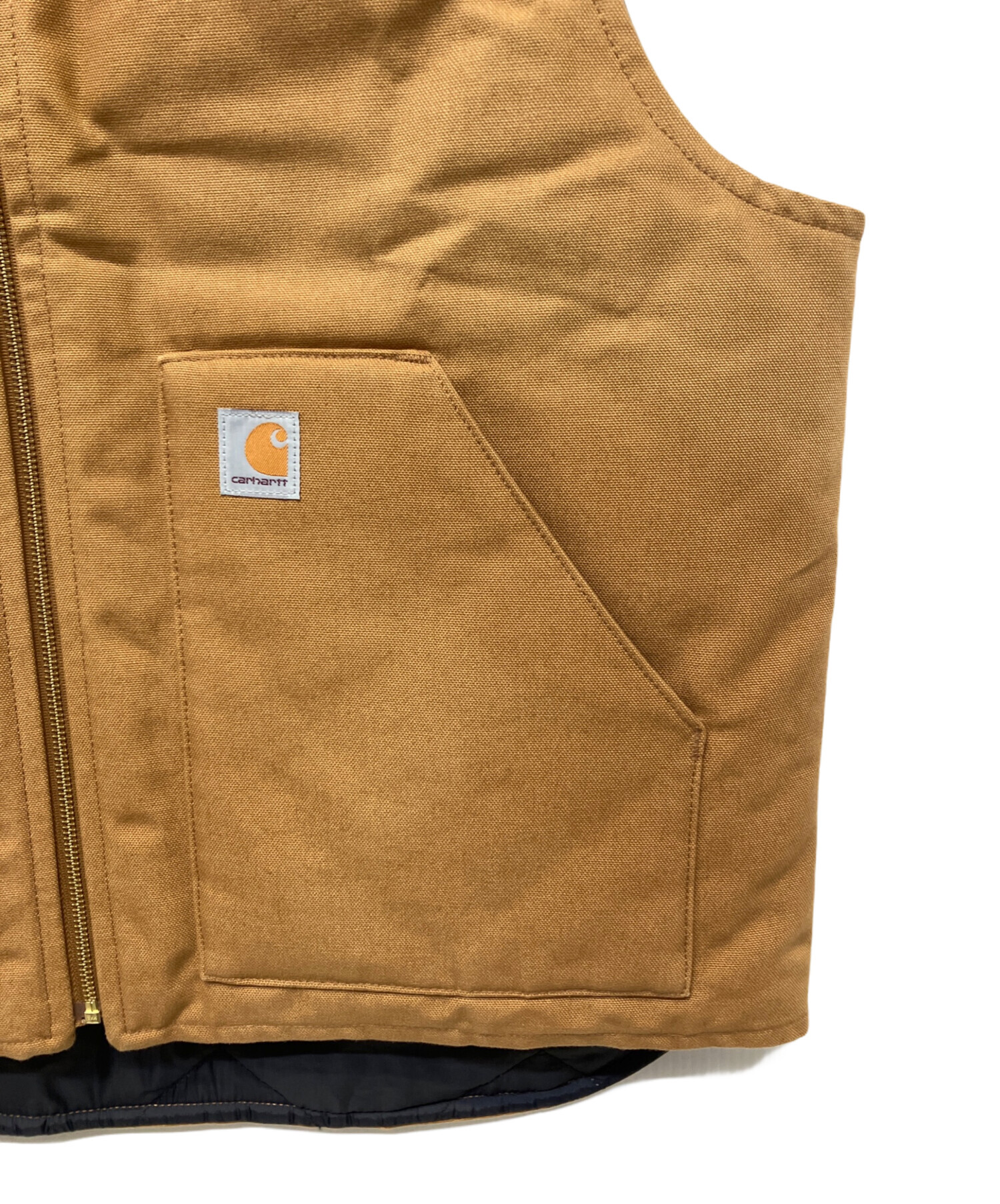 中古・古着通販】CarHartt (カーハート) ダックベスト ブラウン サイズ