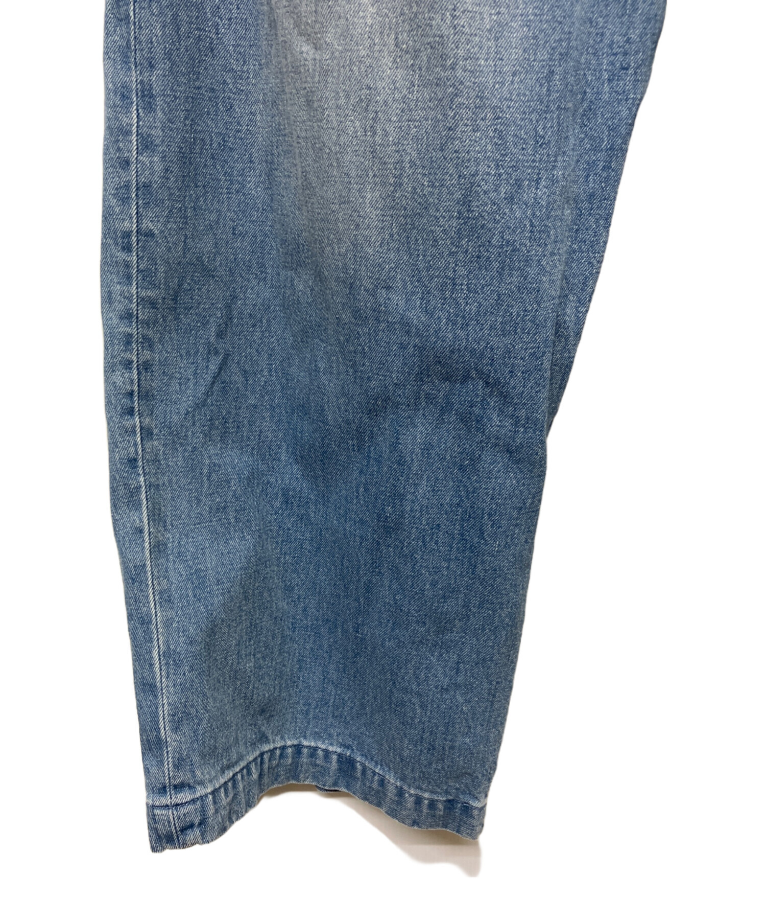 中古・古着通販】kagure (カグレ) フェードワイドデニムパンツ ブルー