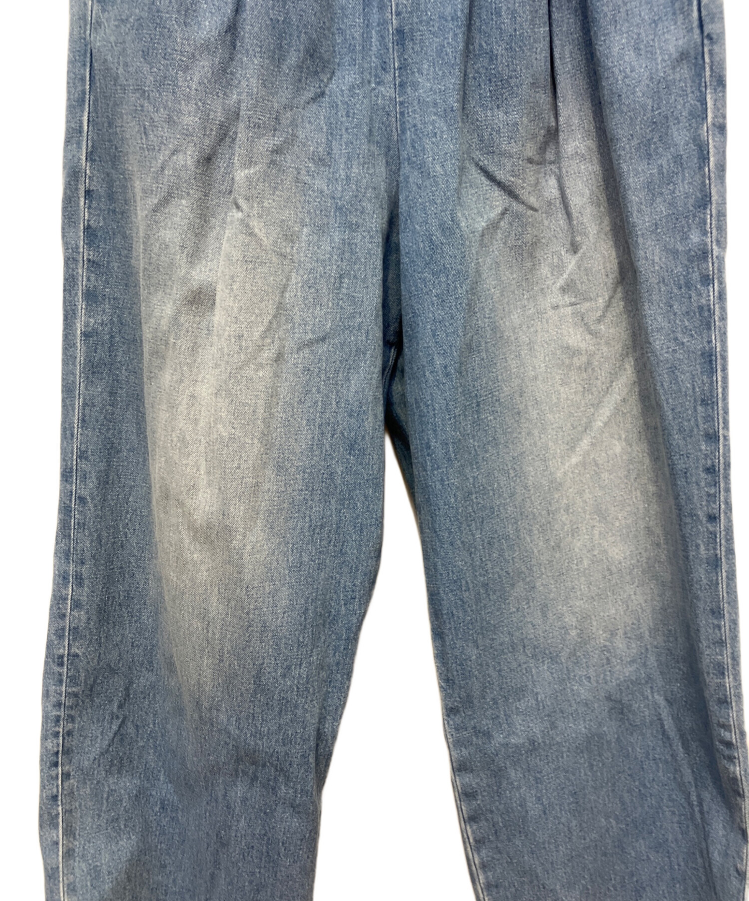 中古・古着通販】kagure (カグレ) フェードワイドデニムパンツ ブルー
