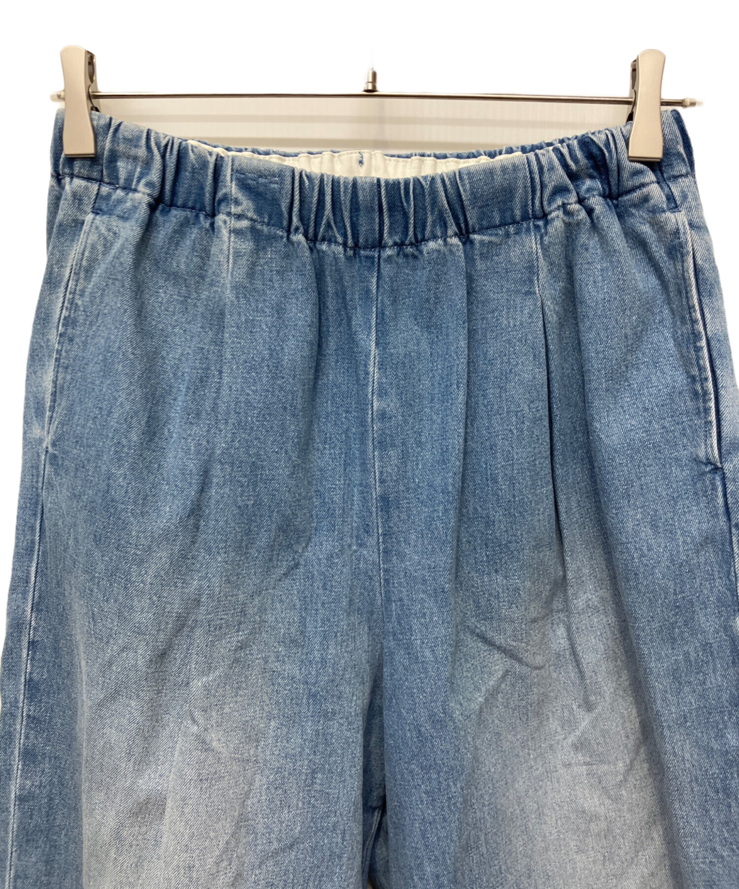 中古・古着通販】kagure (カグレ) フェードワイドデニムパンツ ブルー