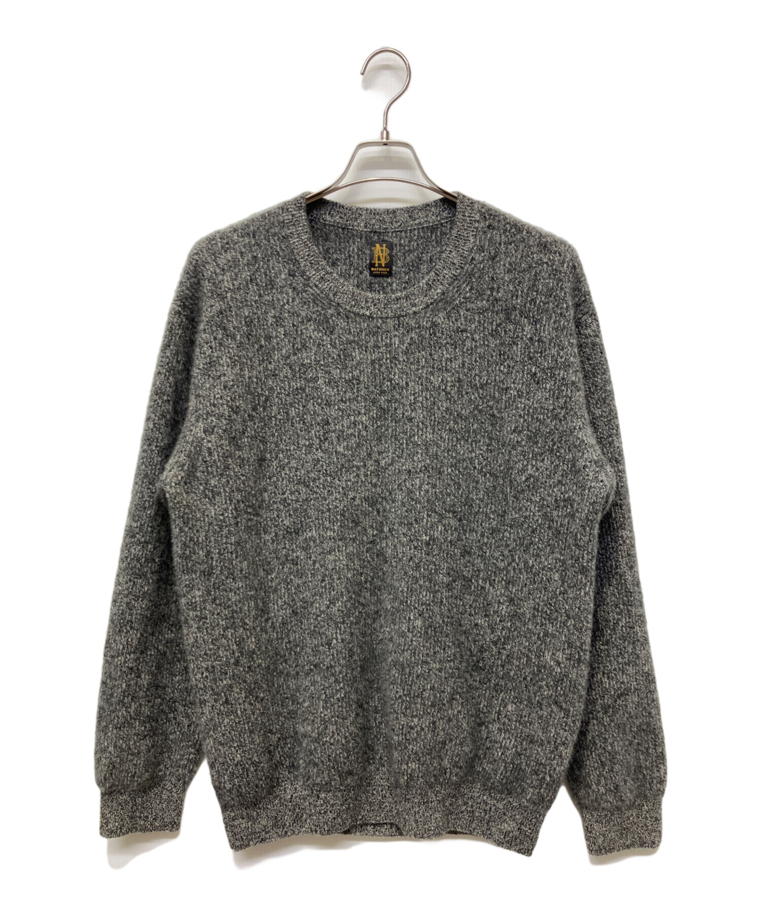 中古・古着通販】BATONER (バトナ―) CASHMERE FOX CREW NECK グレー 