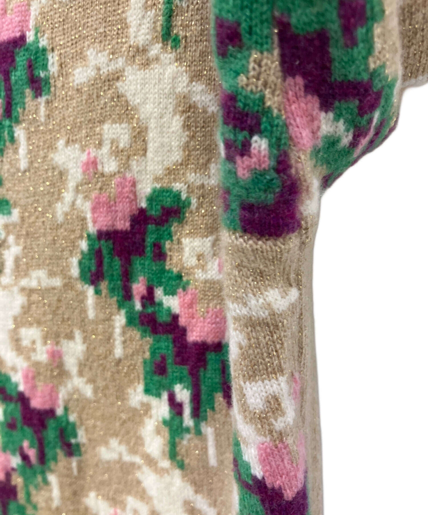 中古・古着通販】CHANEL (シャネル) ニットワンピース ベージュ サイズ