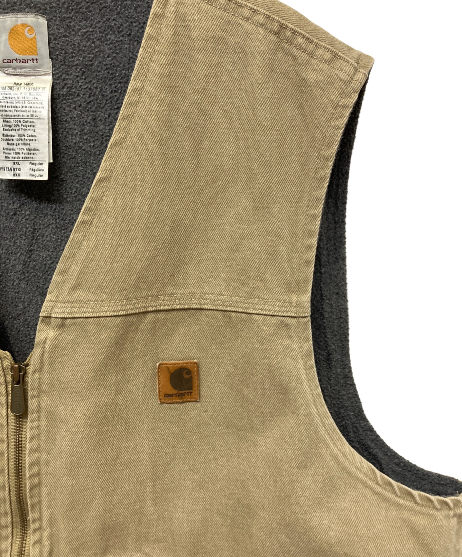 中古・古着通販】CarHartt (カーハート) ベスト ベージュ サイズ:3XL