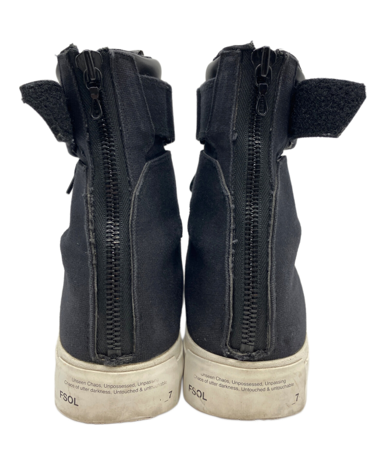 中古・古着通販】JULIUS (ユリウス) バックジップスニーカー ブラック