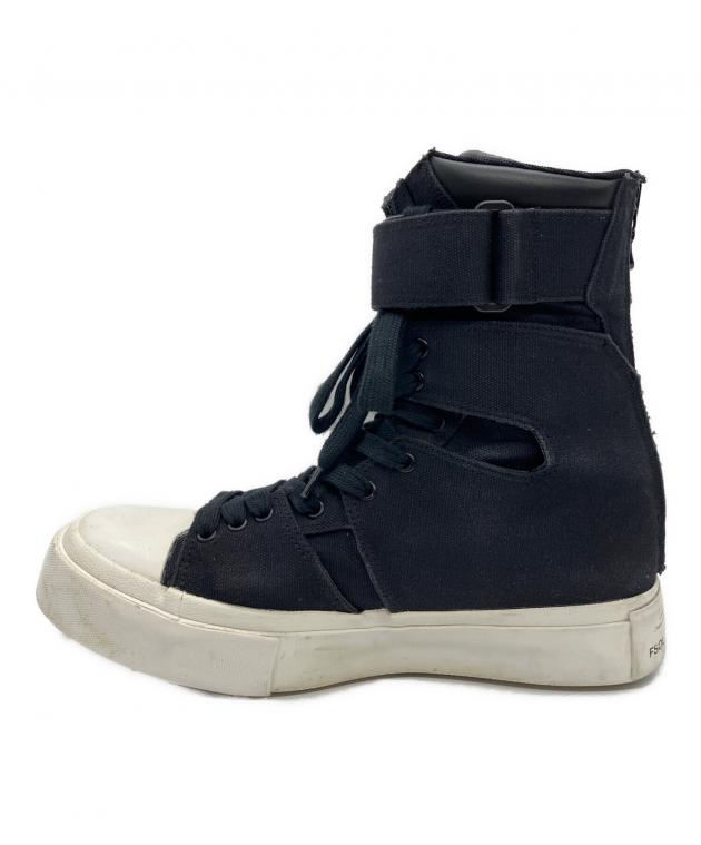 リユースショップYU　100足 中古・古着通販】JULIUS (ユリウス) バックジップスニーカー ブラック