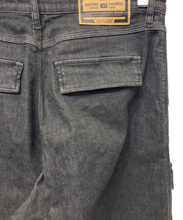 中古・古着通販】DIESEL (ディーゼル) デニムカーゴパンツ グレー