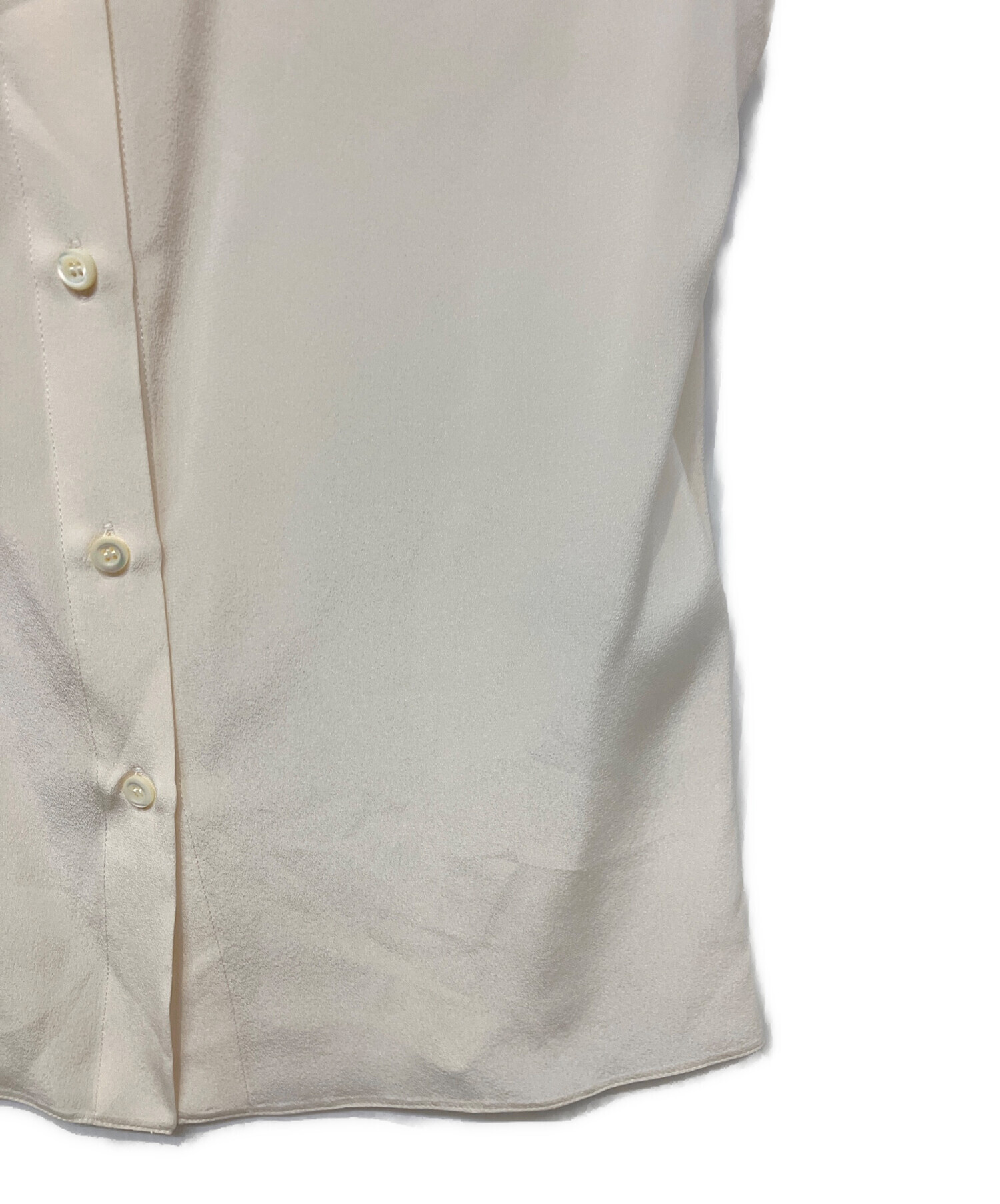プラダ ノースリーブブラウス PRADA シルク100% イタリア製 中古・古着通販】PRADA (プラダ) シルクノースリーブボウタイブラウス