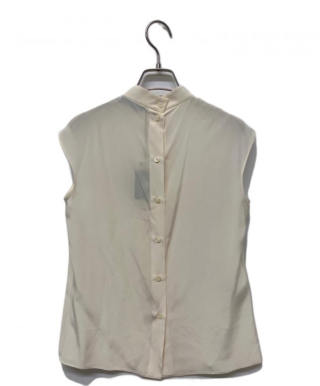 中古・古着通販】PRADA (プラダ) シルクノースリーブボウタイブラウス 