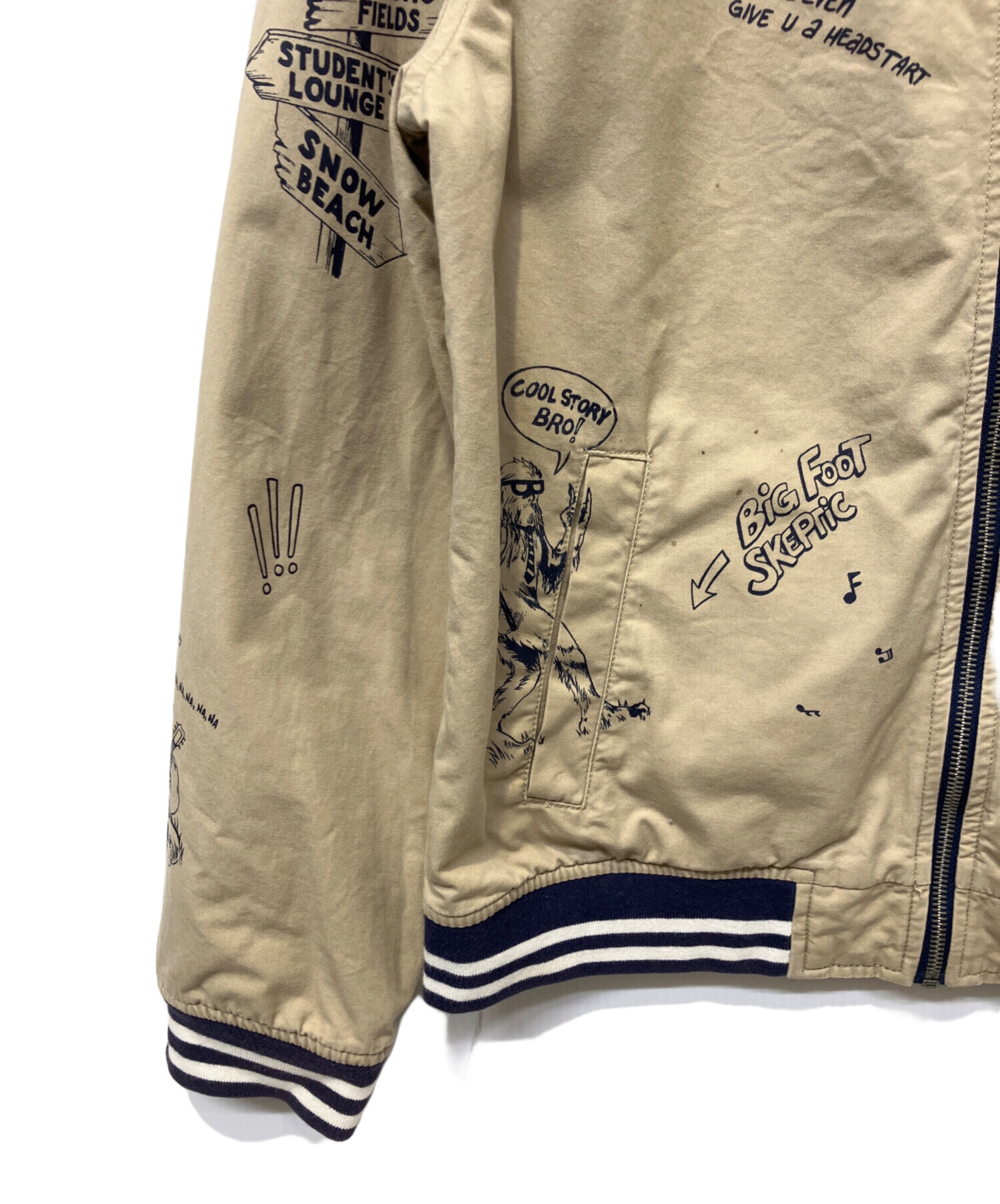 中古・古着通販】RALPH LAUREN (ラルフローレン) ブルゾン ベージュ 