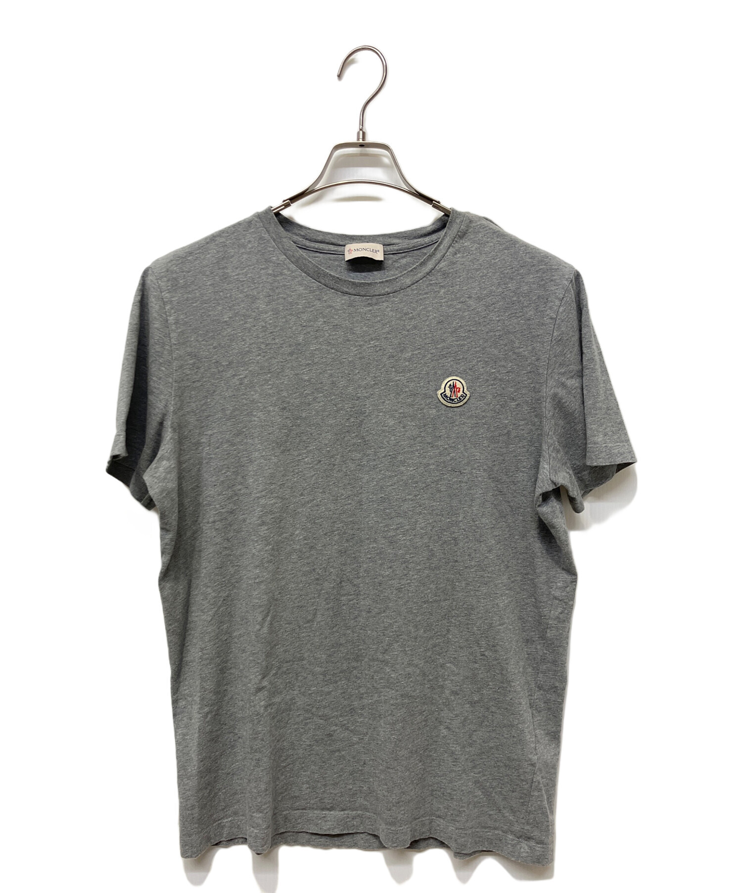 MONCLER グレー 半袖Tシャツ 中古・古着通販】MONCLER (モンクレール) 半袖Tシャツ グレー サイズ:L