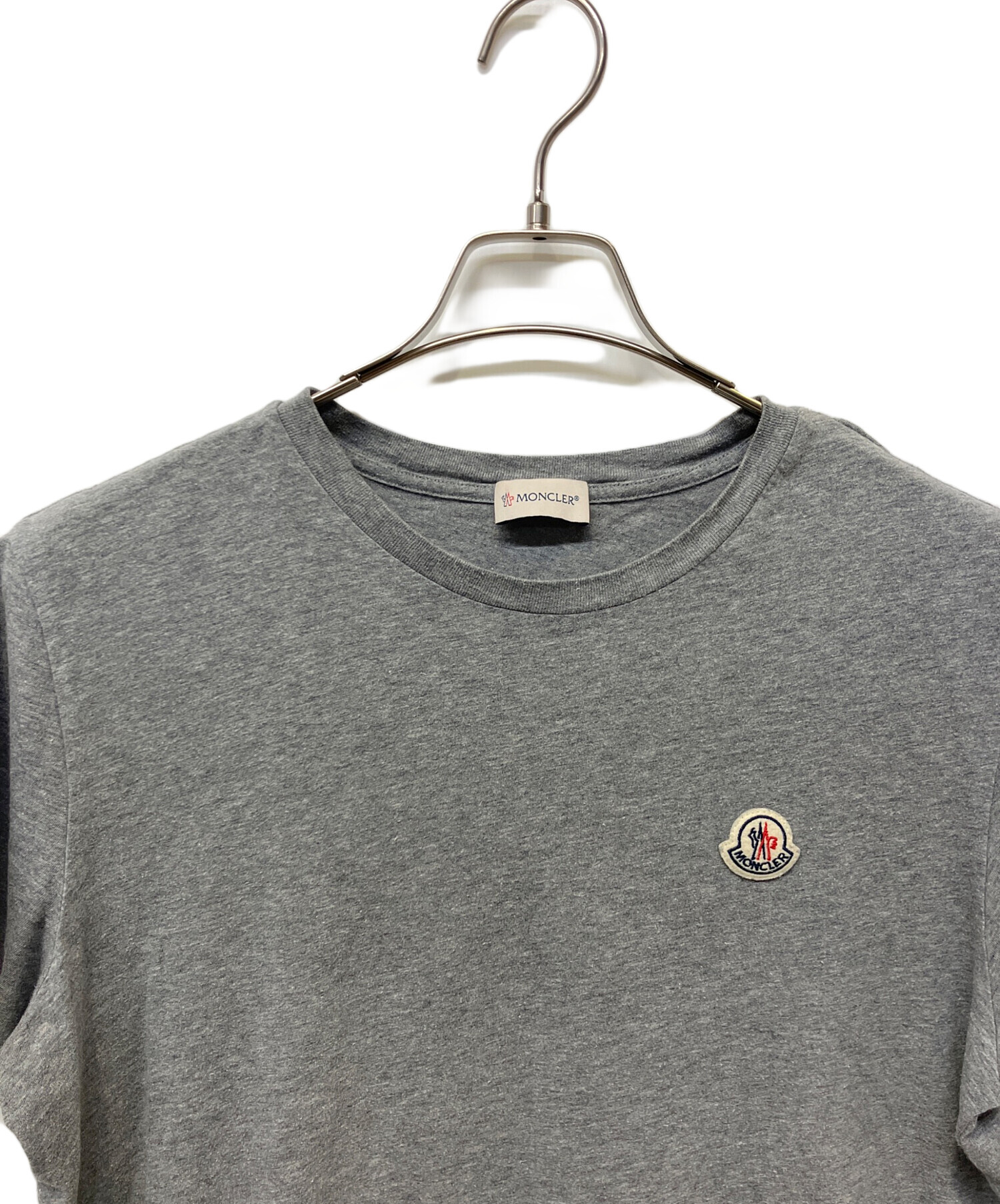 MONCLER グレー 半袖Tシャツ 中古・古着通販】MONCLER (モンクレール) 半袖Tシャツ グレー サイズ:L