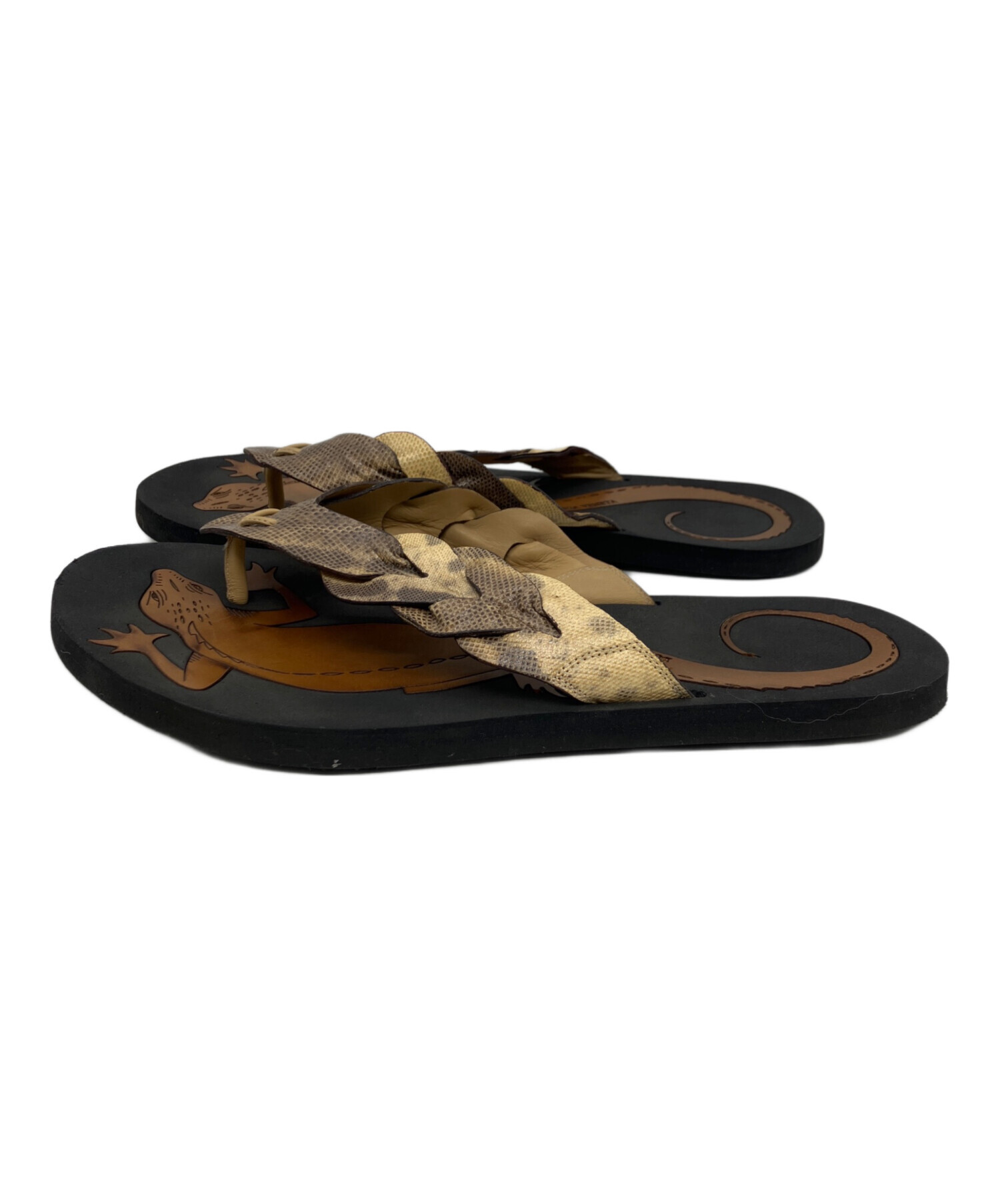 Bottega Veneta（ボッテガ・ヴェネタ）　トカゲ トングサンダル 中古・古着通販】BOTTEGA VENETA (ボッテガベネタ) トングサンダル