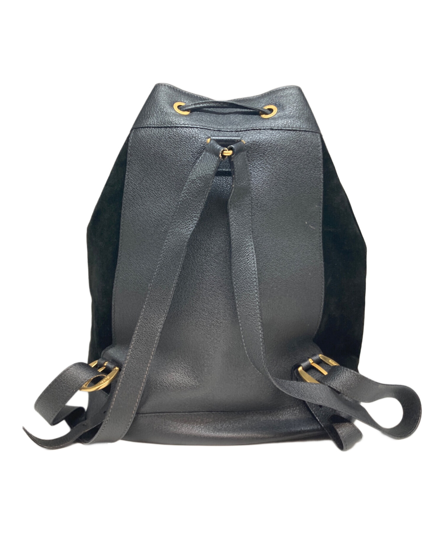 中古・古着通販】GUCCI (グッチ) スエードレザーリュック ブラック