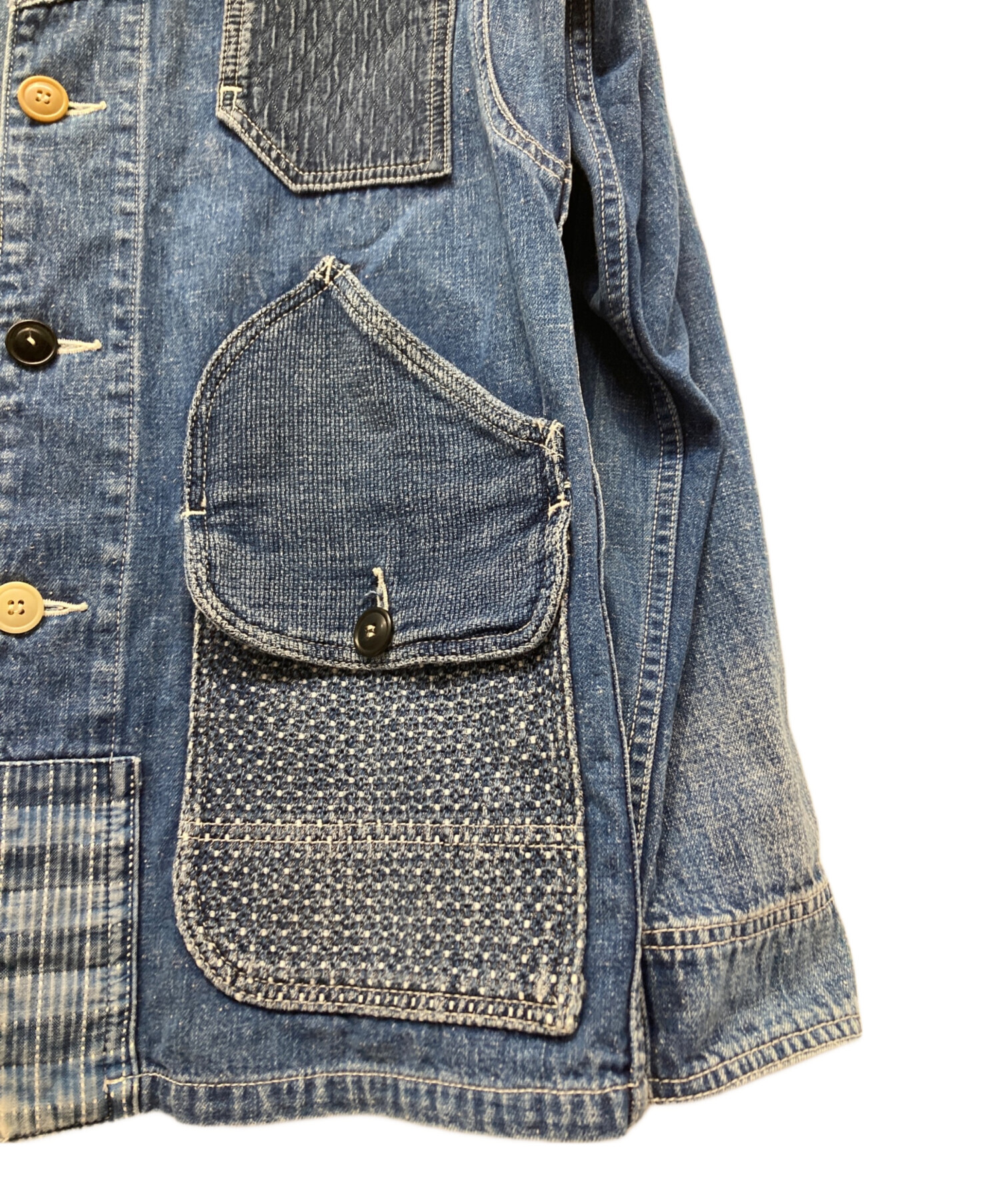 FDMTL ファンダメンタル　パッチワークデニムカバーオール FDMTL（ファンダメンタル）の「FDMTL/ファンダメンタル PATCHWORK