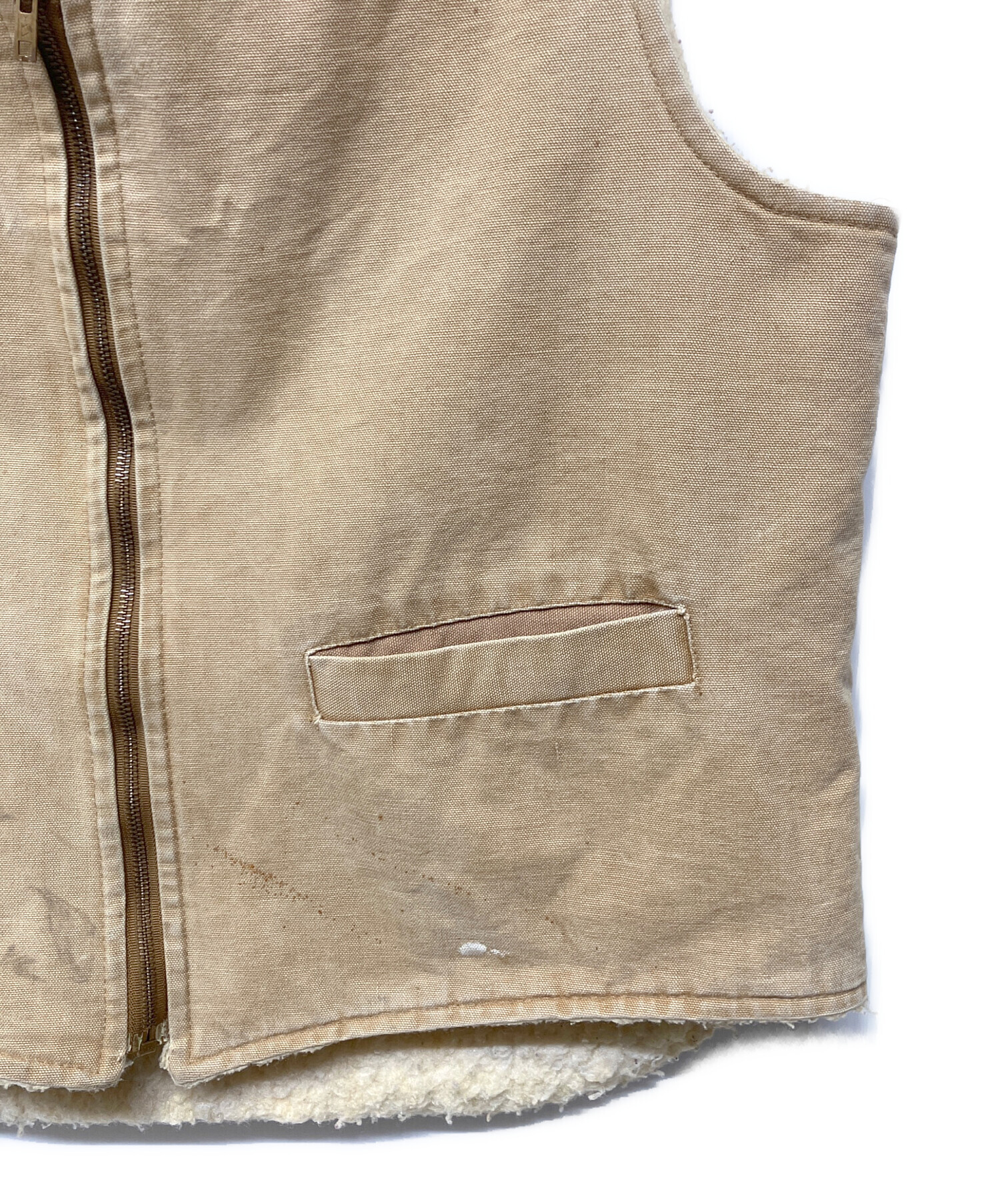 中古・古着通販】CarHartt (カーハート) 裏ボアベスト ベージュ サイズ 