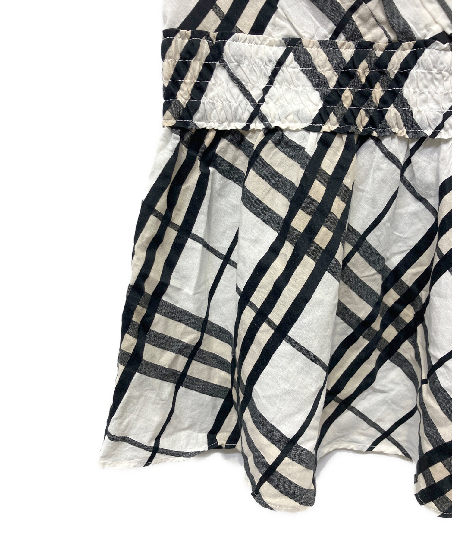 BURBERRY BLUE LABEL ノバチェックノースリーブブラウス　38 バーバリーブルーレーベル ノースリーブ ノバチェック サイドリボン 38