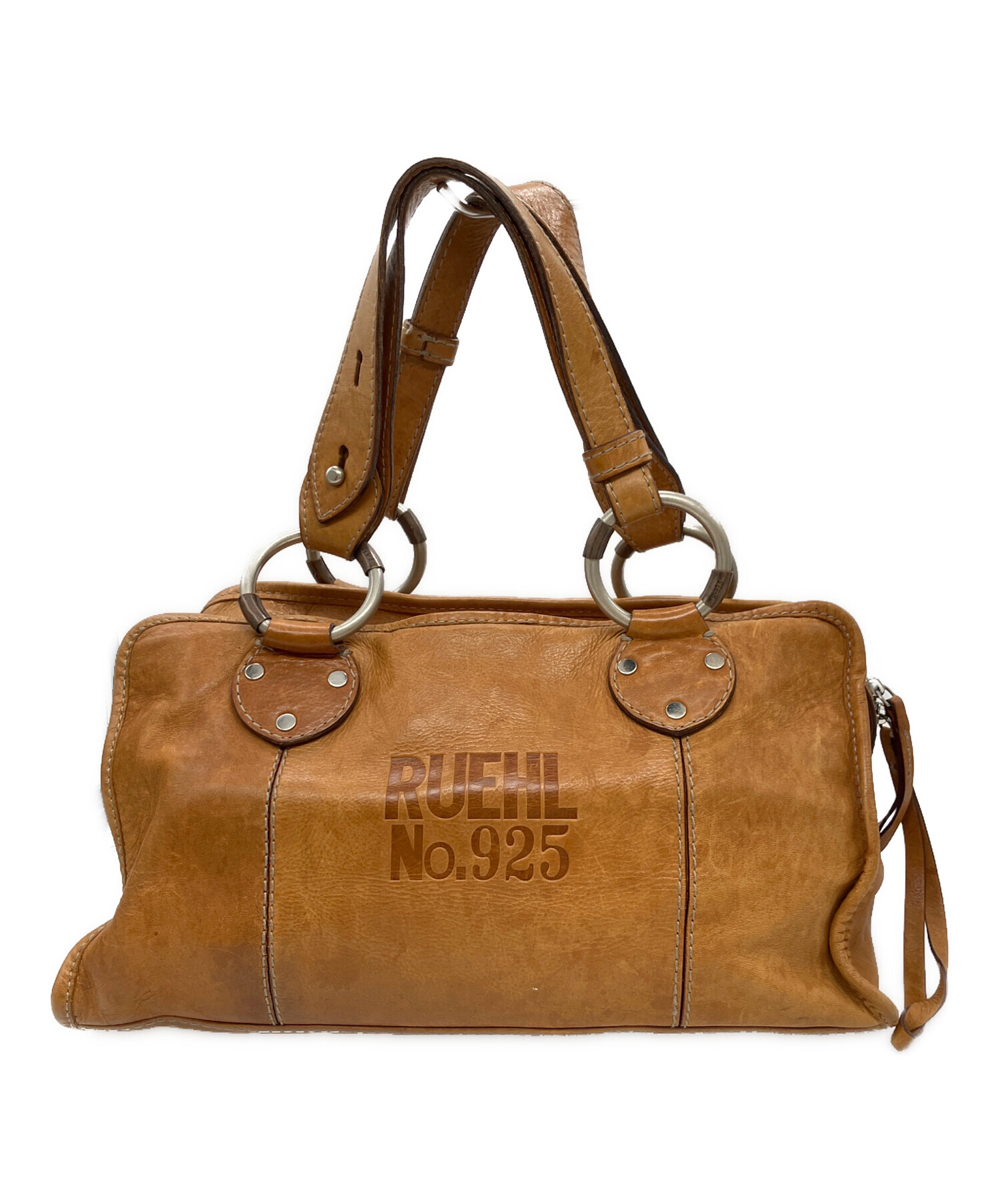 RUEHL No. 925 ブラウンレザー ハンドバッグ 中古・古着通販】RUEHL No.925 (ルール No.925) ハンドバッグ ブラウン
