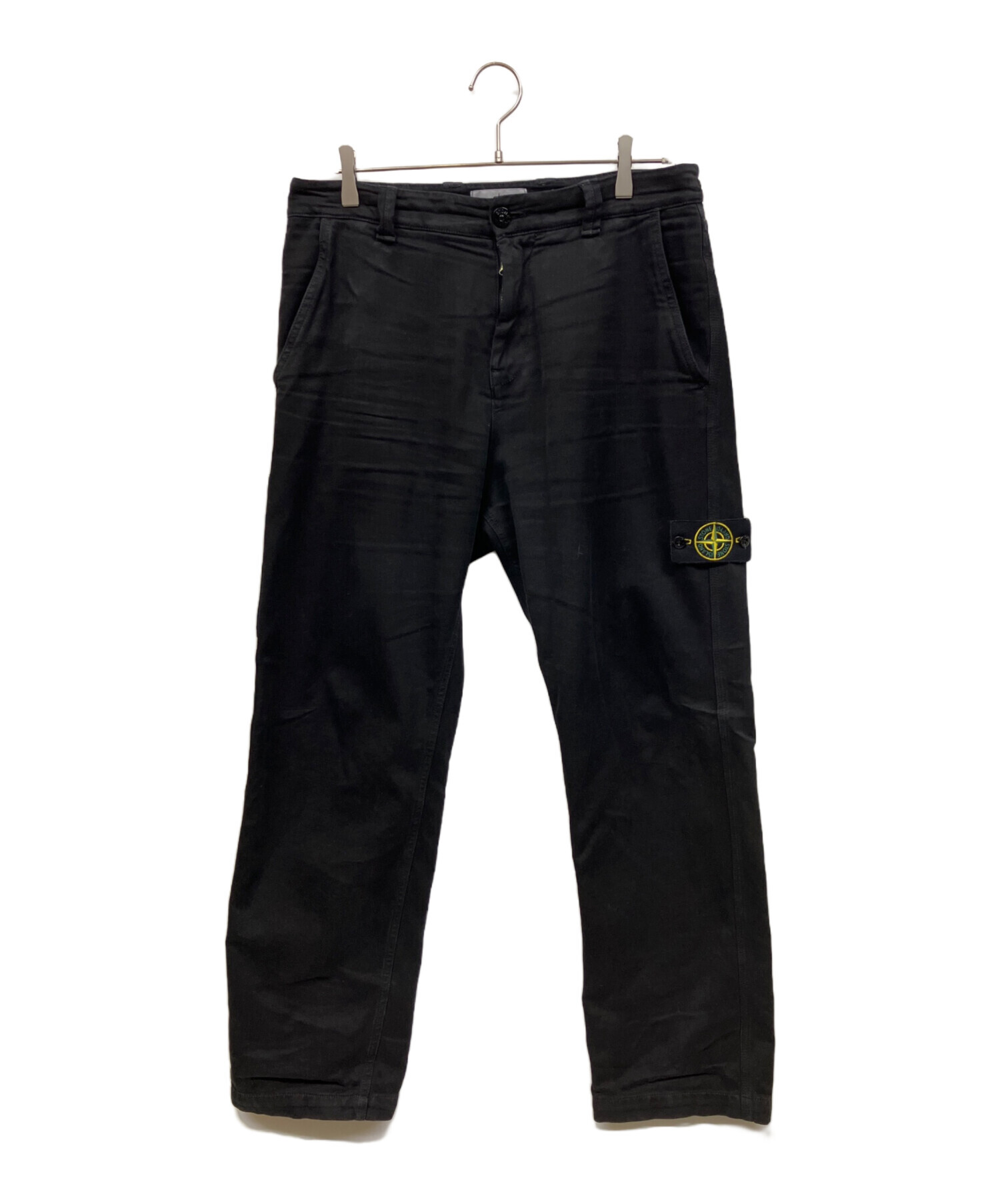 ストーンアイランド ブラック ワークパンツ　未使用品に近い美品 中古・古着通販】STONE ISLAND (ストーンアイランド) パンツ ブラック
