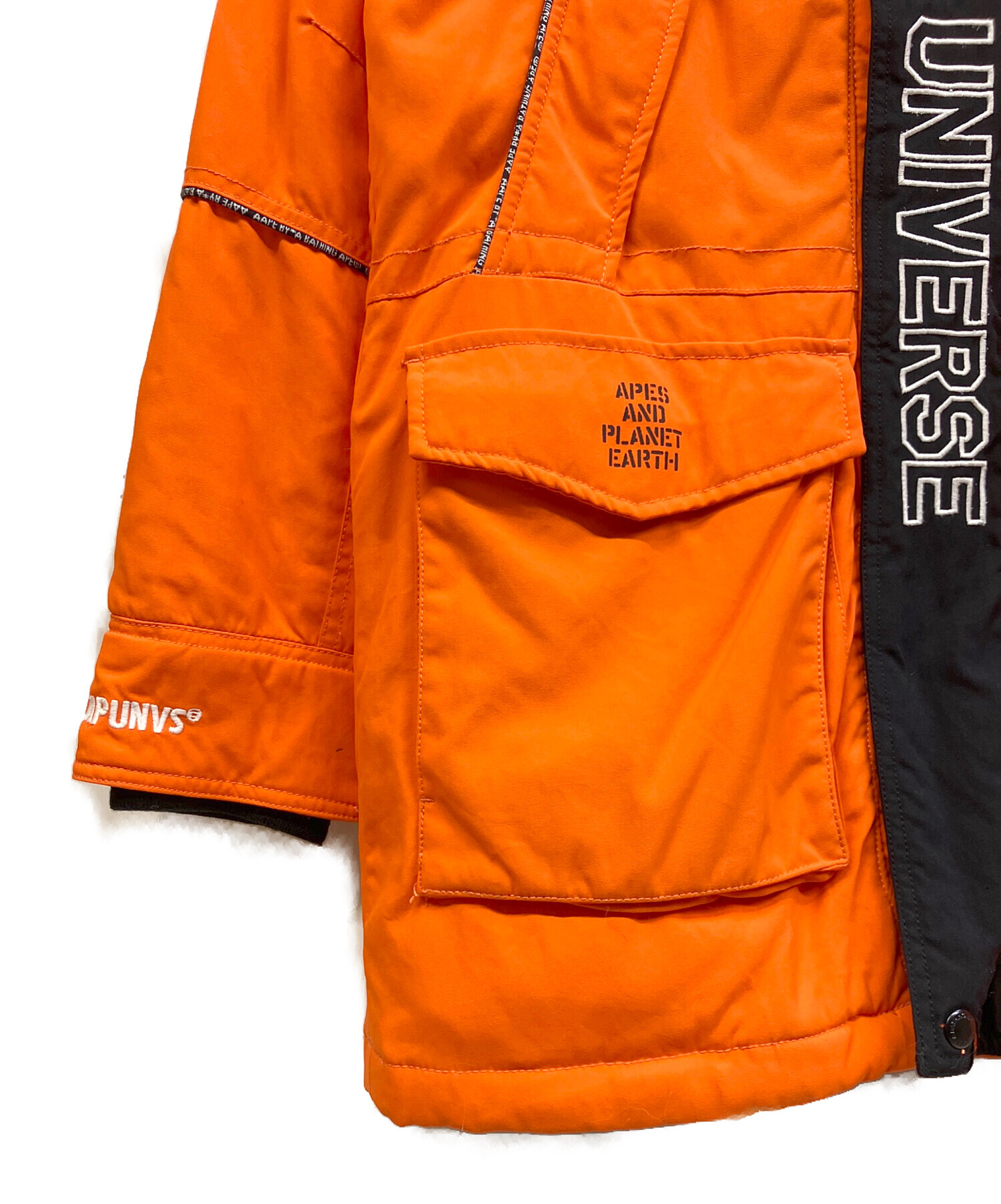 中古・古着通販】Aape (エーエイプ) ダウンジャケット オレンジ サイズ 