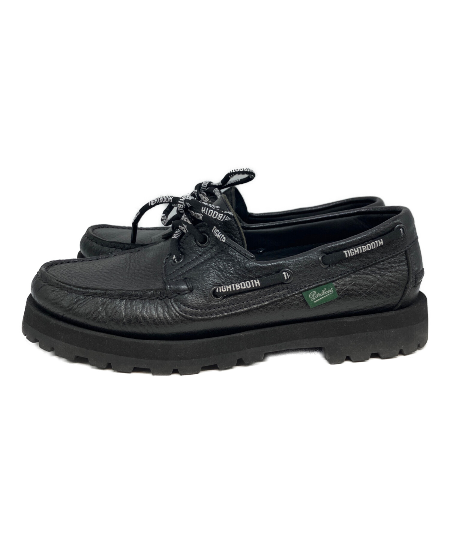 PARABOOT TIGHTBOOTH BIRTHデッキシューズ 6.5 黒 中古・古着通販】PARABOOT (パラブーツ) TIGHTBOOTH PRODUCTION