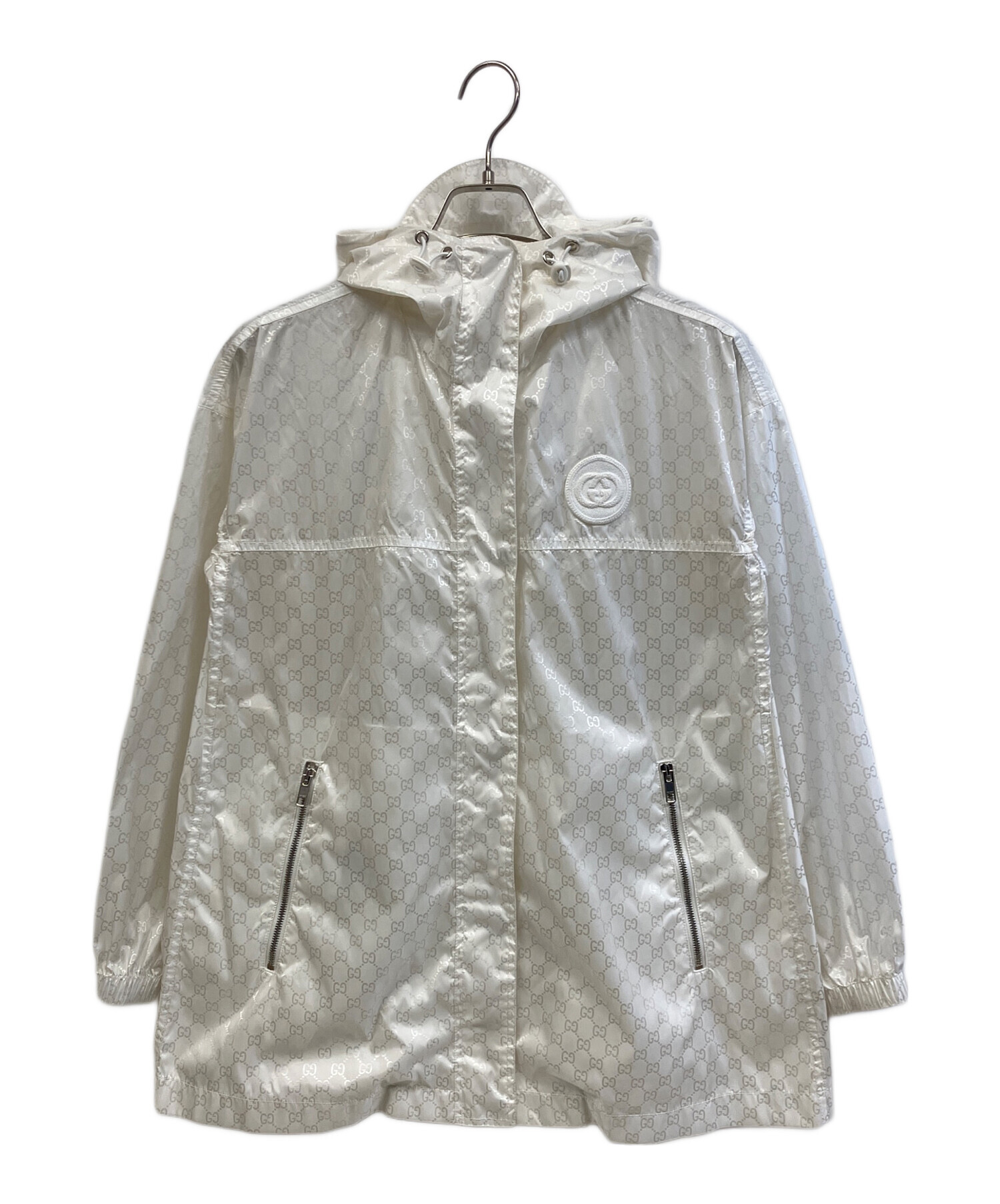 中古・古着通販】GUCCI (グッチ) ナイロンジャケット ホワイト サイズ