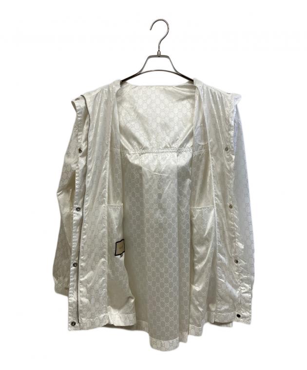 中古・古着通販】GUCCI (グッチ) ナイロンジャケット ホワイト サイズ 中古・古着通販】GUCCI (グッチ) ナイロンジャケット ホワイト サイズ