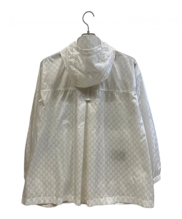 中古・古着通販】GUCCI (グッチ) ナイロンジャケット ホワイト サイズ