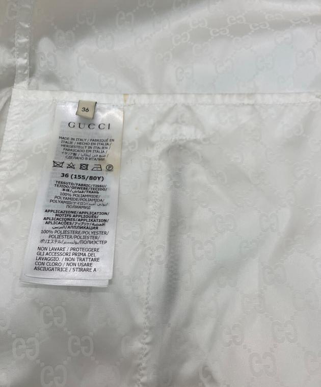 中古・古着通販】GUCCI (グッチ) ナイロンジャケット ホワイト サイズ