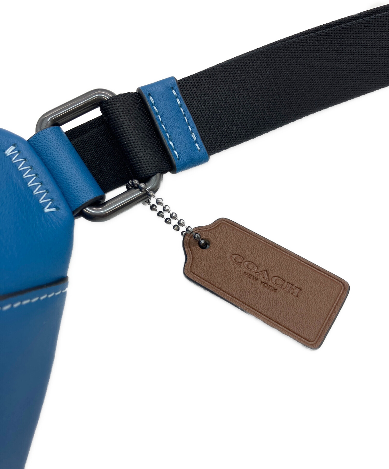 中古・古着通販】COACH (コーチ) ボディバッグ ブルー×ホワイト