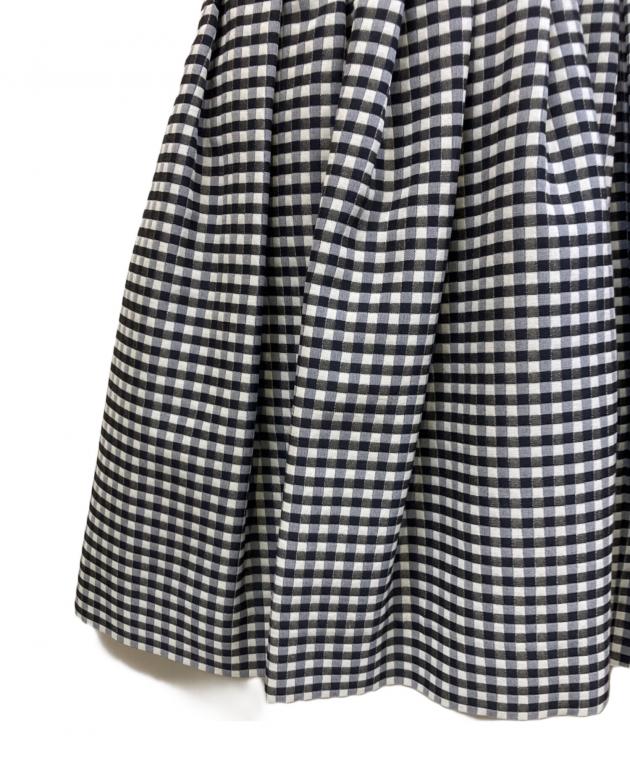 中古・古着通販】Rene (ルネ) 半袖ワンピース ホワイト×ネイビー