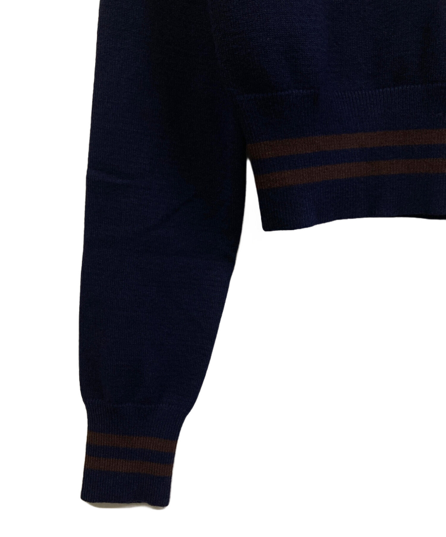 美品 MARY QUANT ツイードニット アンサンブル ネイビー M 中古・古着通販】MARY QUANT (マリークヮント) 薄手ニット ネイビー