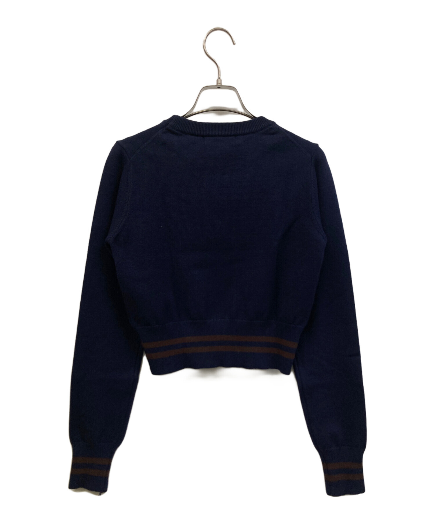 中古・古着通販】MARY QUANT (マリークヮント) 薄手ニット ネイビー 中古・古着通販】MARY QUANT (マリークヮント) 薄手ニット ネイビー