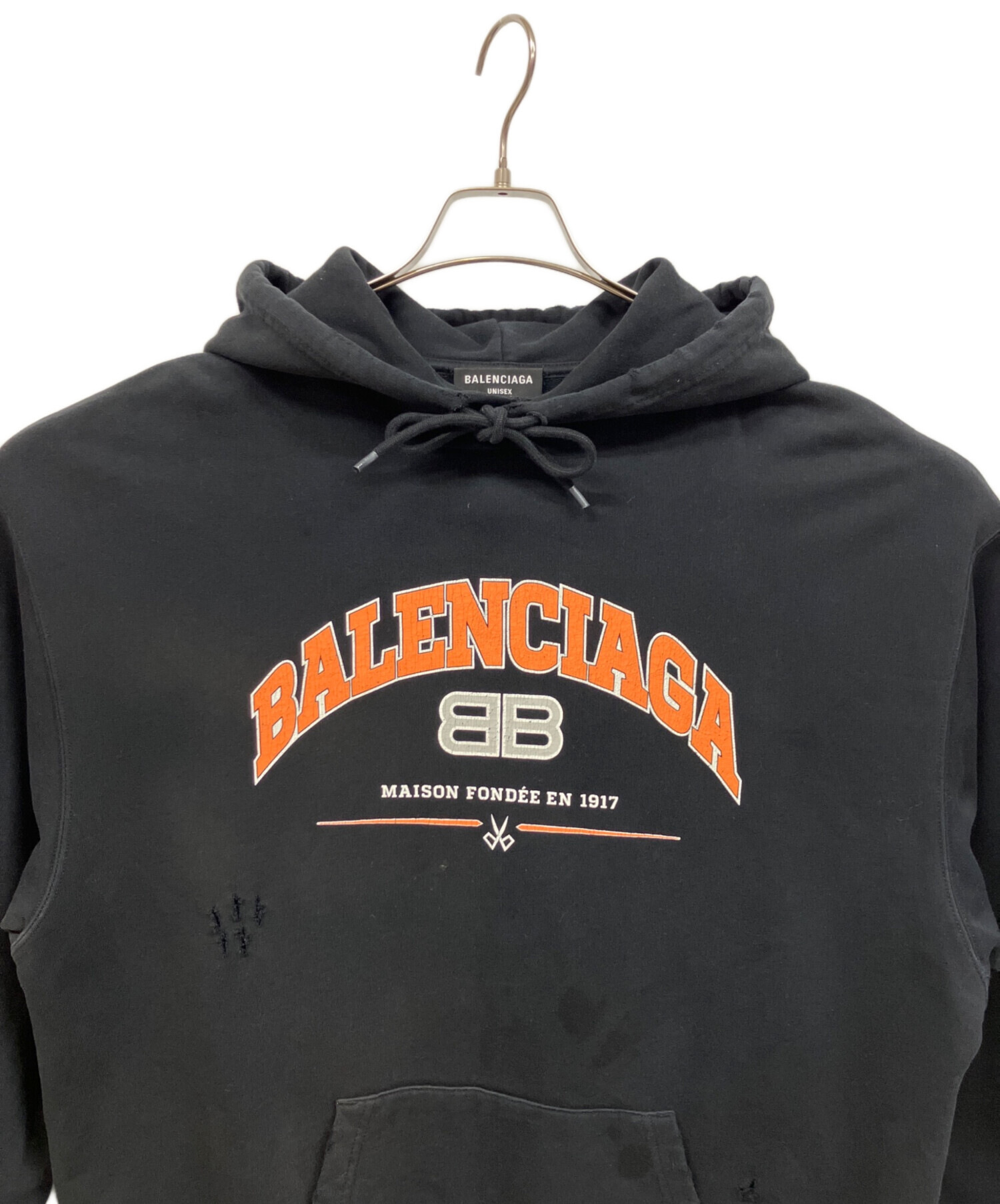 中古・古着通販】BALENCIAGA (バレンシアガ) パーカー ブラック サイズ