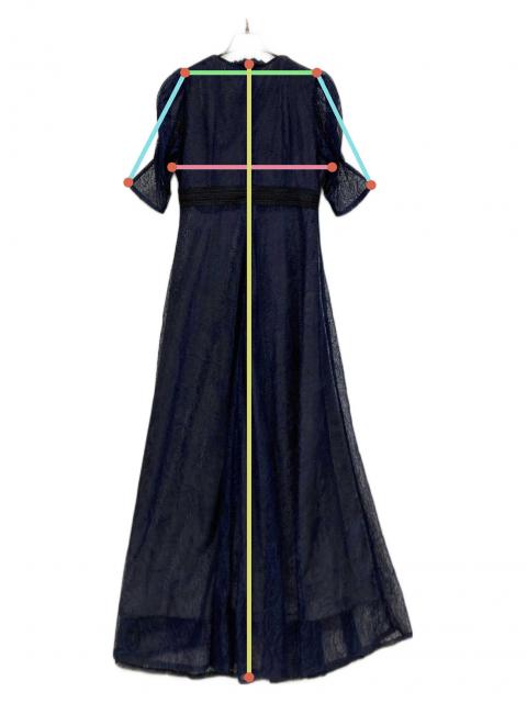 中古・古着通販】LeJa (レジャ) 半袖ワンピース ネイビー サイズ:M