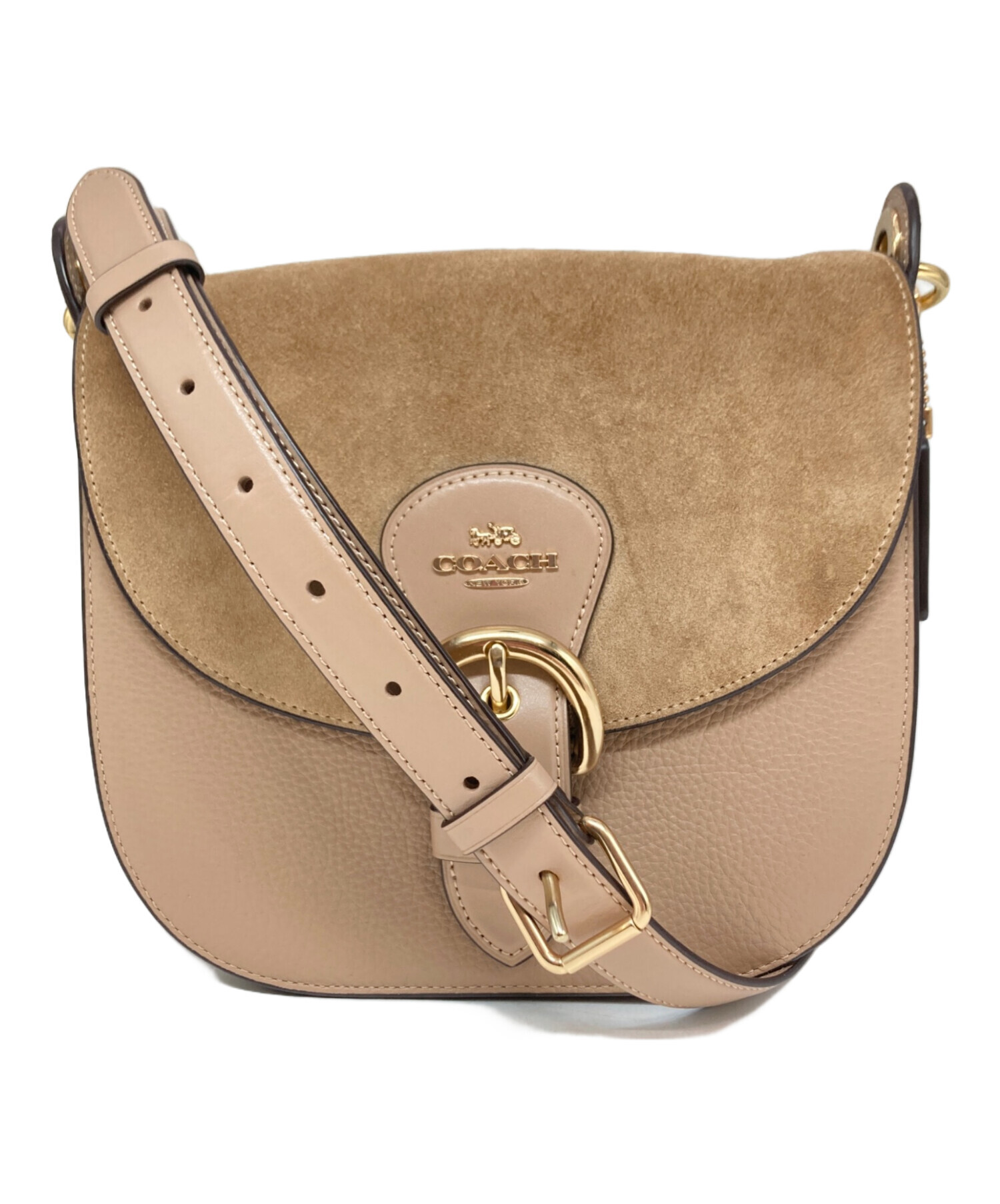 中古・古着通販】COACH (コーチ) 2WAYショルダーバッグ ベージュ 中古・古着通販】COACH (コーチ) 2WAYショルダーバッグ ベージュ