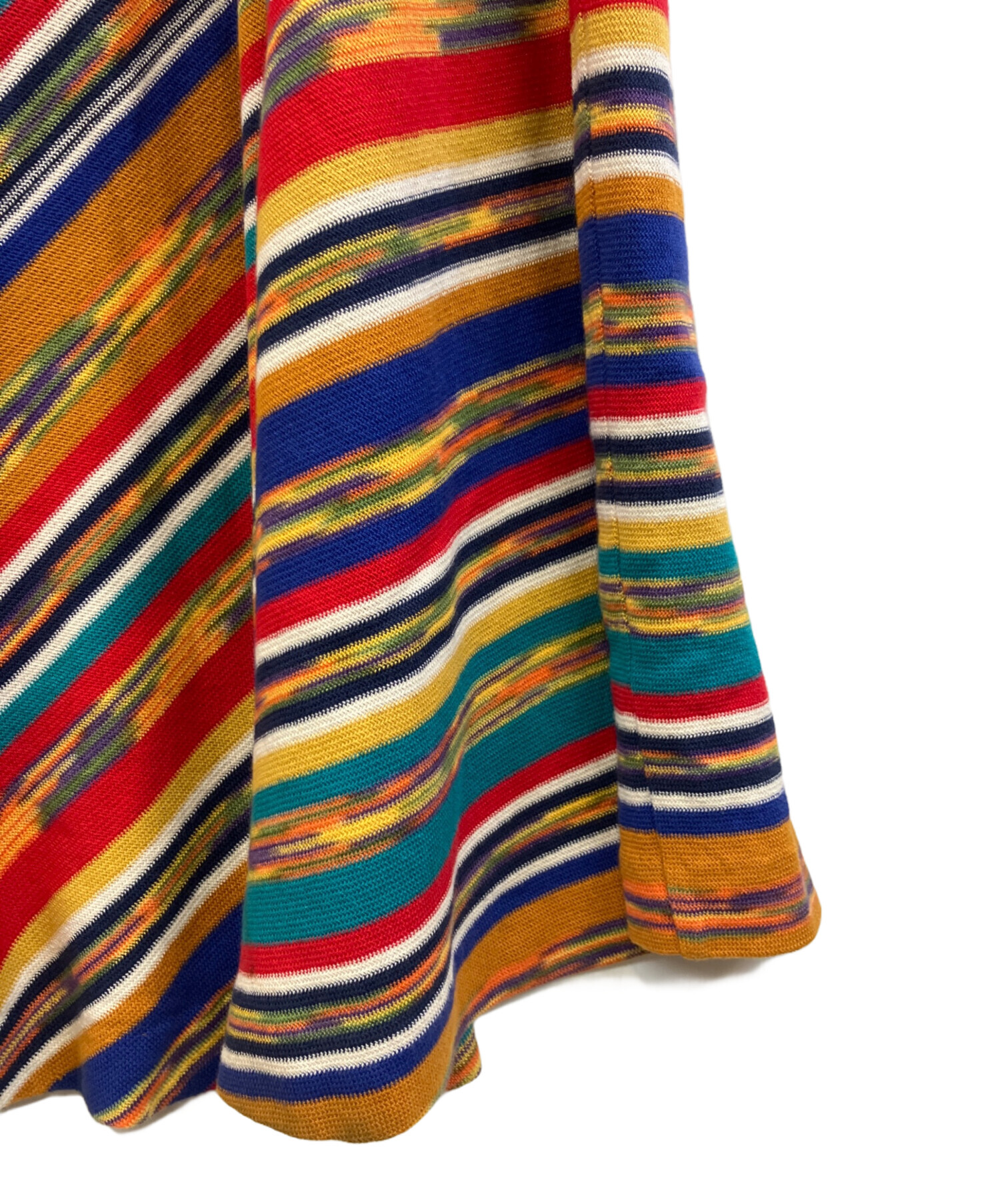 MISSONI ニットロングスカート マルチカラー 波柄 総柄40 中古・古着通販】MISSONI (ミッソーニ) ロングスカート マルチカラー