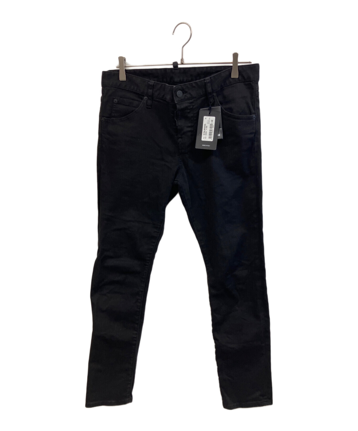 DSQUARED２スキニーデニム ブラック 中古・古着通販】DSQUARED2 (ディースクエアード) スキニーデニム