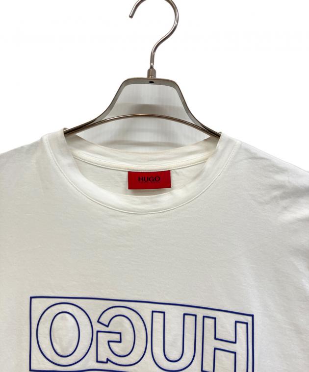 美品 BOSS HUGO BOSS ボス ヒューゴボス Foonia ショートスリーブ ジャガード ニット カットソー サイズS ブラック×ホワイト レディース 古着 中古 USED 中古・古着通販】HUGO BOSS (ヒューゴ ボス) 半袖カットソー ホワイト