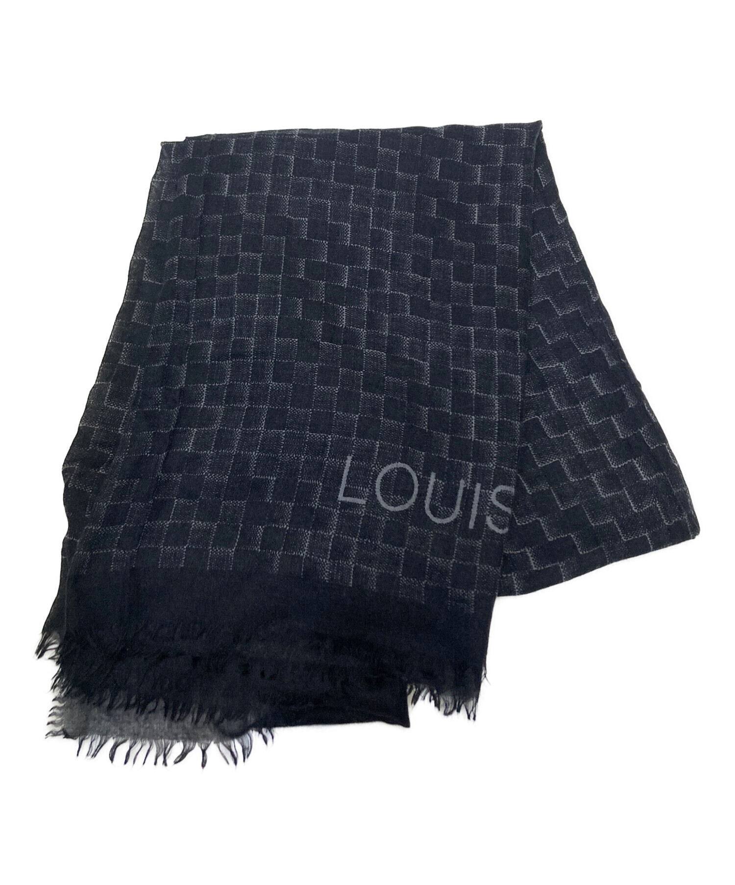 紀子LOUIS VUITTON ブラック ストール 中古・古着通販】LOUIS VUITTON (ルイ ヴィトン) ショール ブラック