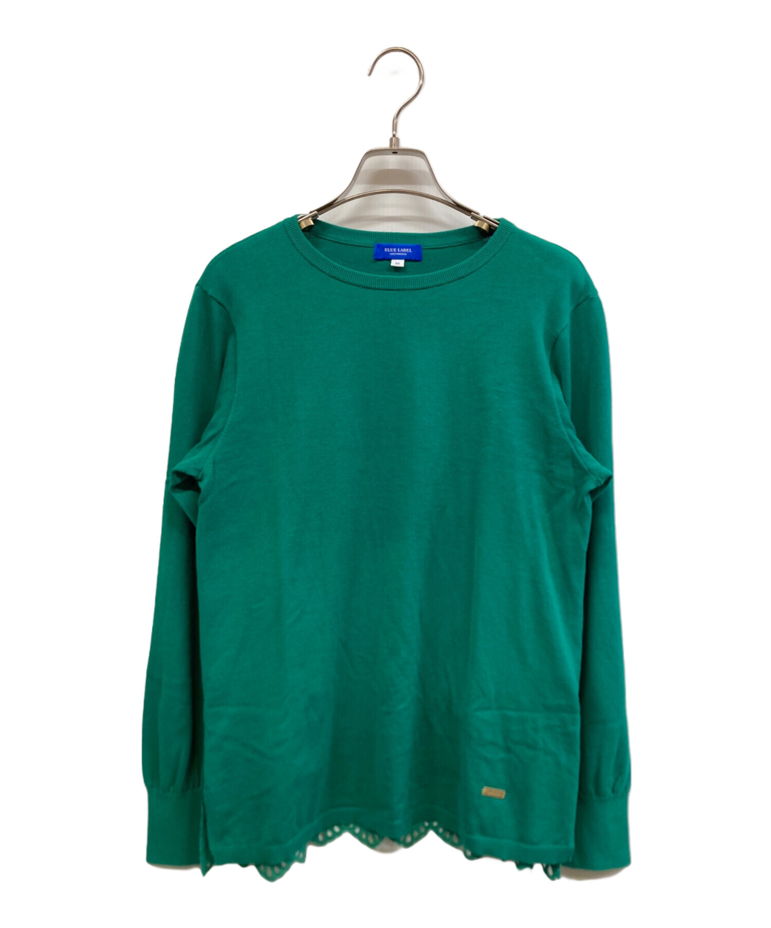 【新品】ブルーレーベルクレストブリッジ　ニット　38M　緑　バーバリー　454 BLUE LABEL CRESTBRIDGE（ブルーレーベルクレストブリッジ） ニット