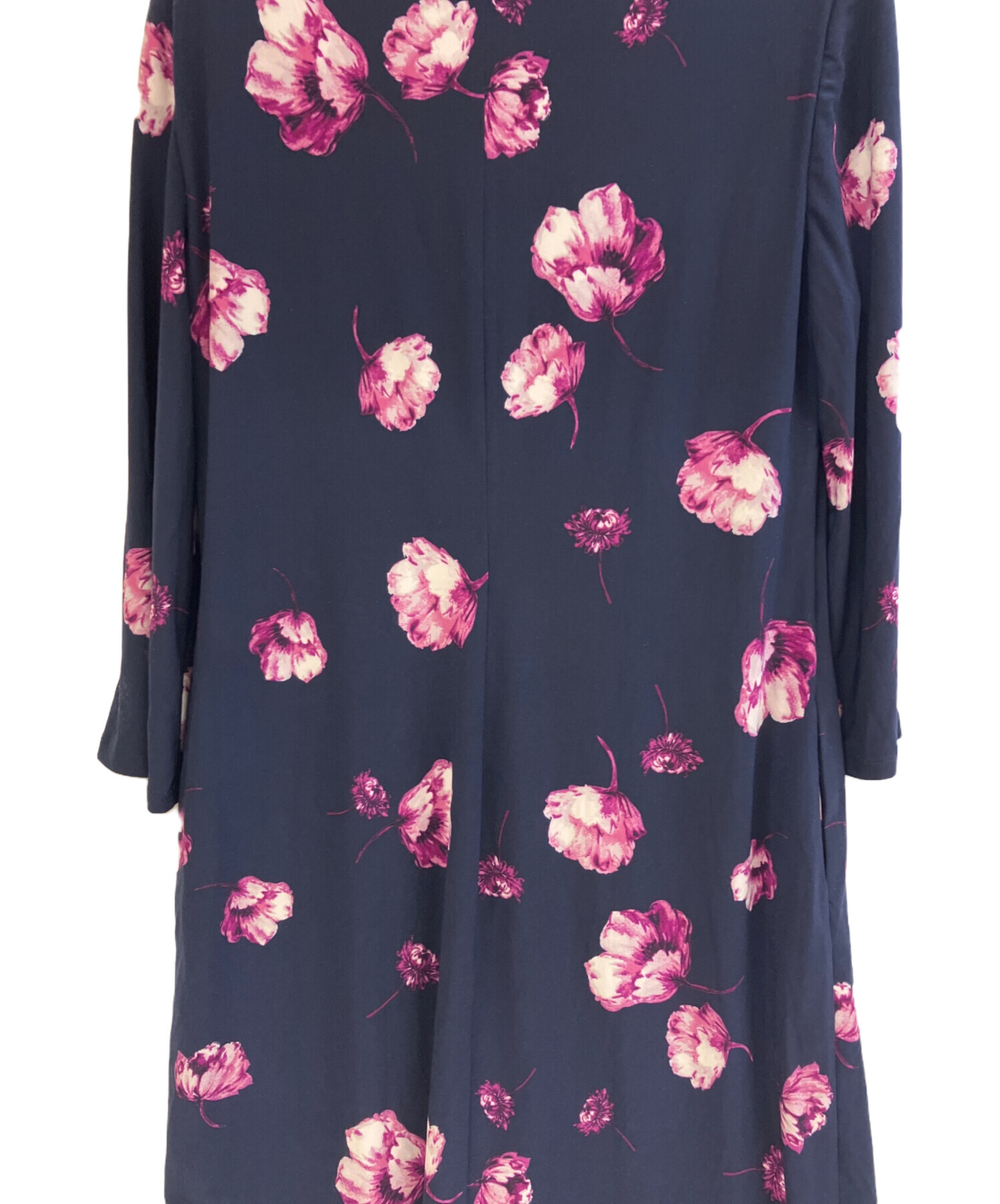極美品 ローレンラルフローレン 花柄ラップワンピース ネイビー 長袖 サイズ2 中古・古着通販】LAUREN RALPH LAUREN (ローレンラルフローレン) 長袖